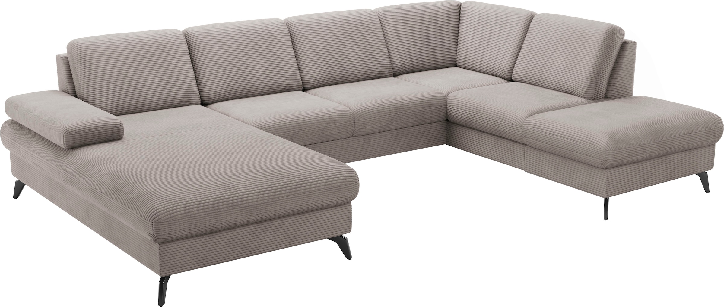 sit&more Wohnlandschaft »Morris Jubi U-Form«, inkl. Armteilfunktion und 1 Zierkissen, wahlweise mit Bettfunktion