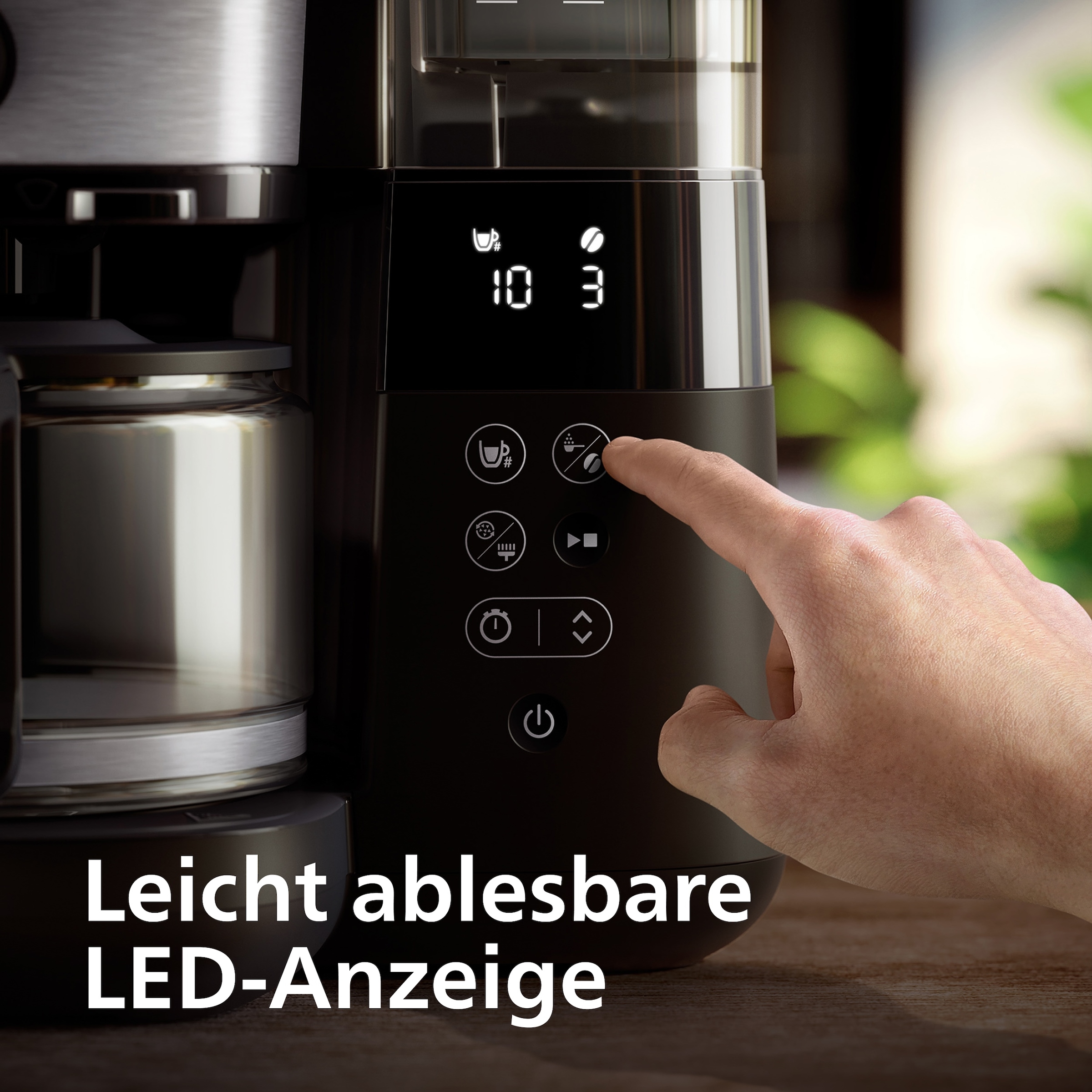 Philips Kaffeemaschine mit Mahlwerk »HD7900/90 All-in-1 Brew mit abnehmbarem Duo-Kaffeebohnenbehälter« Permanentfilter 1x4 mit Intensitätseinstellung, Glaskanne, Timer, Permanentfilter inkl.