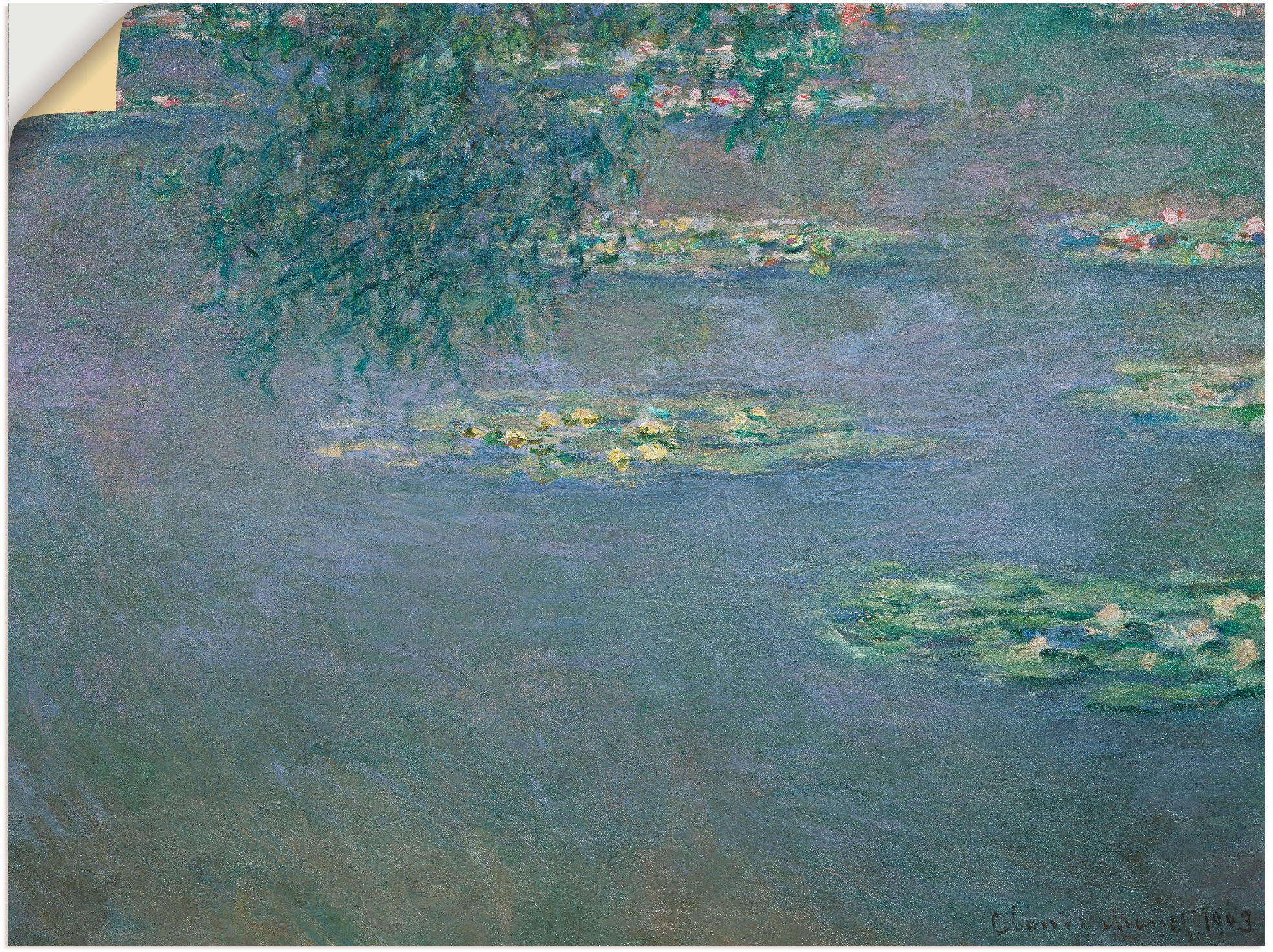 Artland Wandbild »Seerosen. 1903.«, Blumen, (1 St.), in vielen Größen & Produktarten - Alubild / Outdoorbild für den Außenbereich, Leinwandbild, Poster, Wandaufkleber / Wandtattoo auch für Badezimmer geeignet