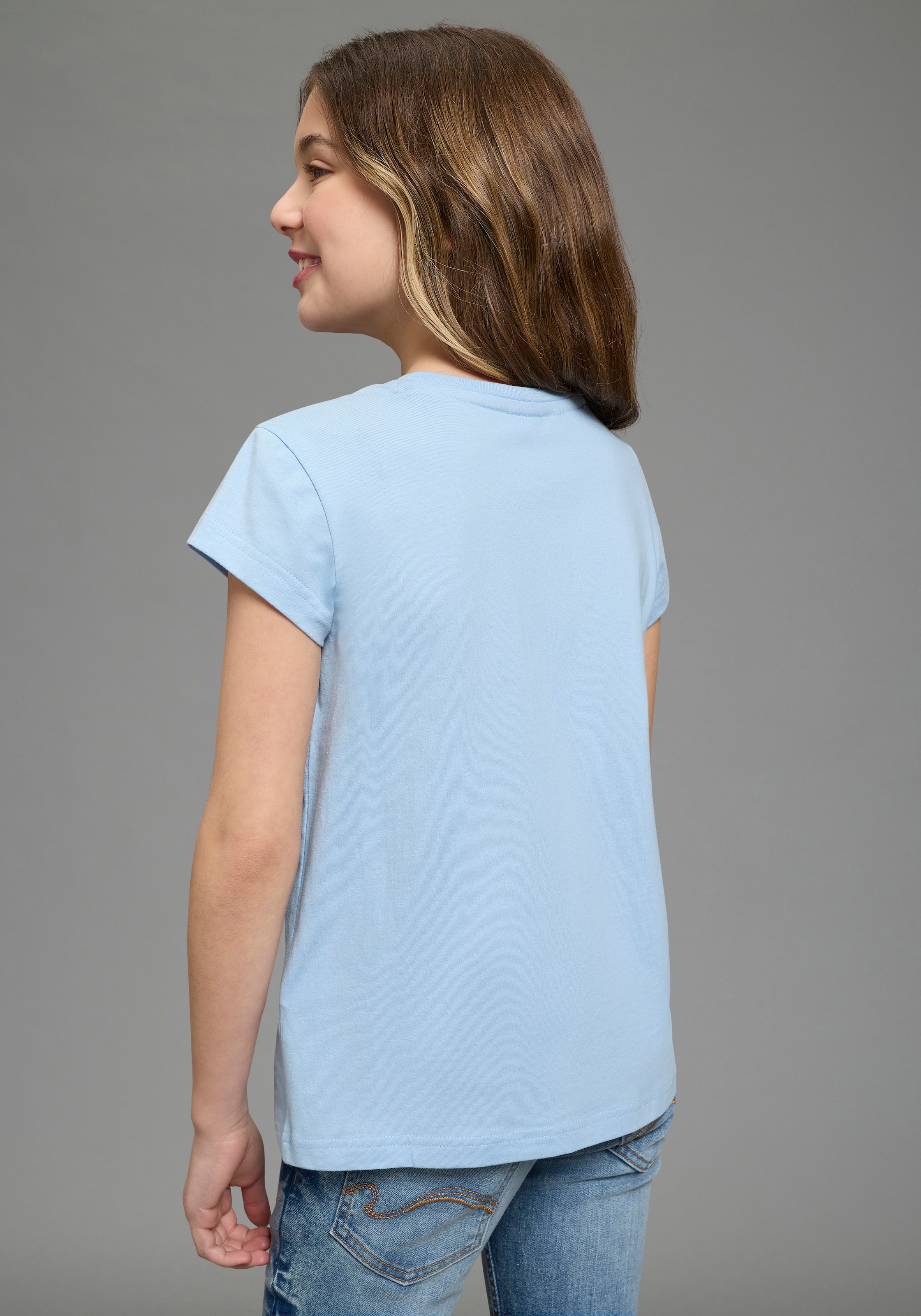 KangaROOS T-Shirt »Kangaroos T-Shirt Zitrone« für Mädchen, Kurzarm, Basic Passform, mit modischem Druck