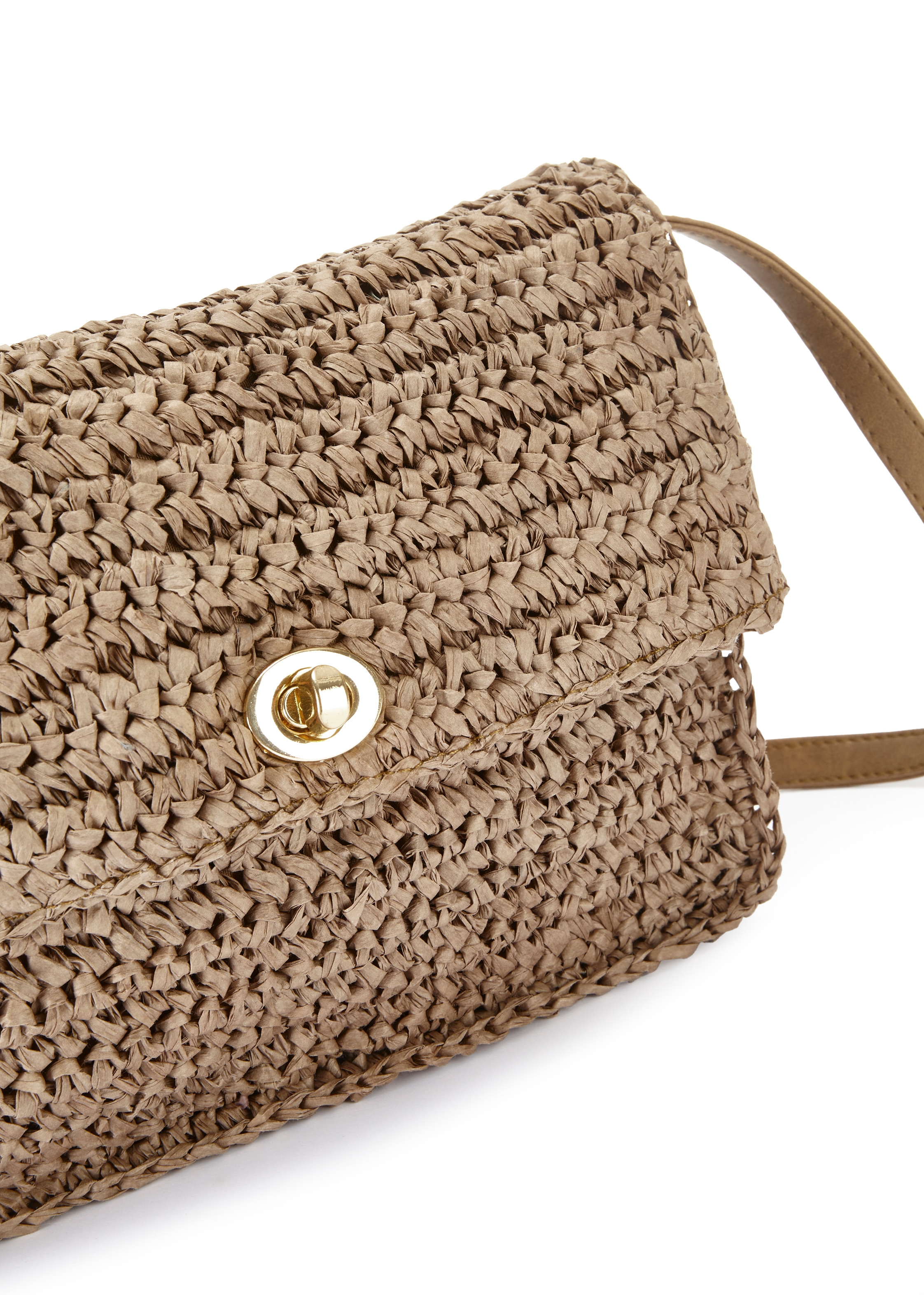 Vivance Umhängetasche »Handtasche« Minibag, Henkeltasche, Bast-Optik, Sommertasche, Crossbody Bag