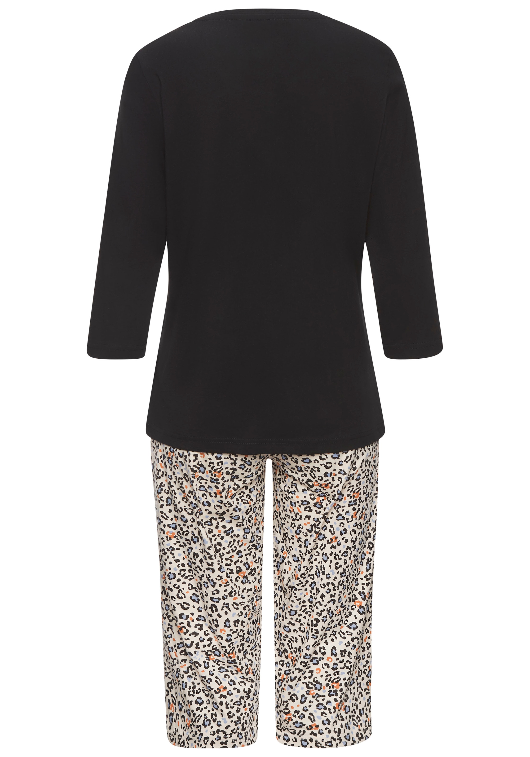 Vivance Dreams Capri-Pyjama, (2 tlg.), mit schönem Animalprint
