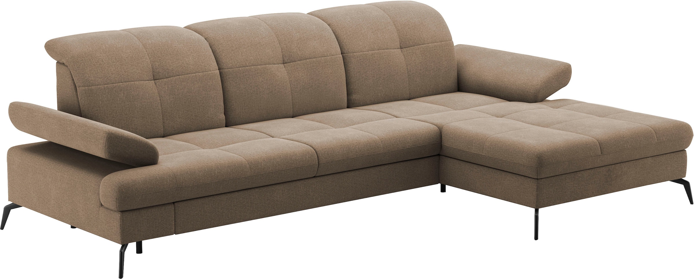 sit&more Ecksofa »Amica, L-Form, inkl. Sitztiefenverstellung & Armteilverstellung«, wahlweise mit Bettfunktion, Bettkasten und Kopfteilverstellung