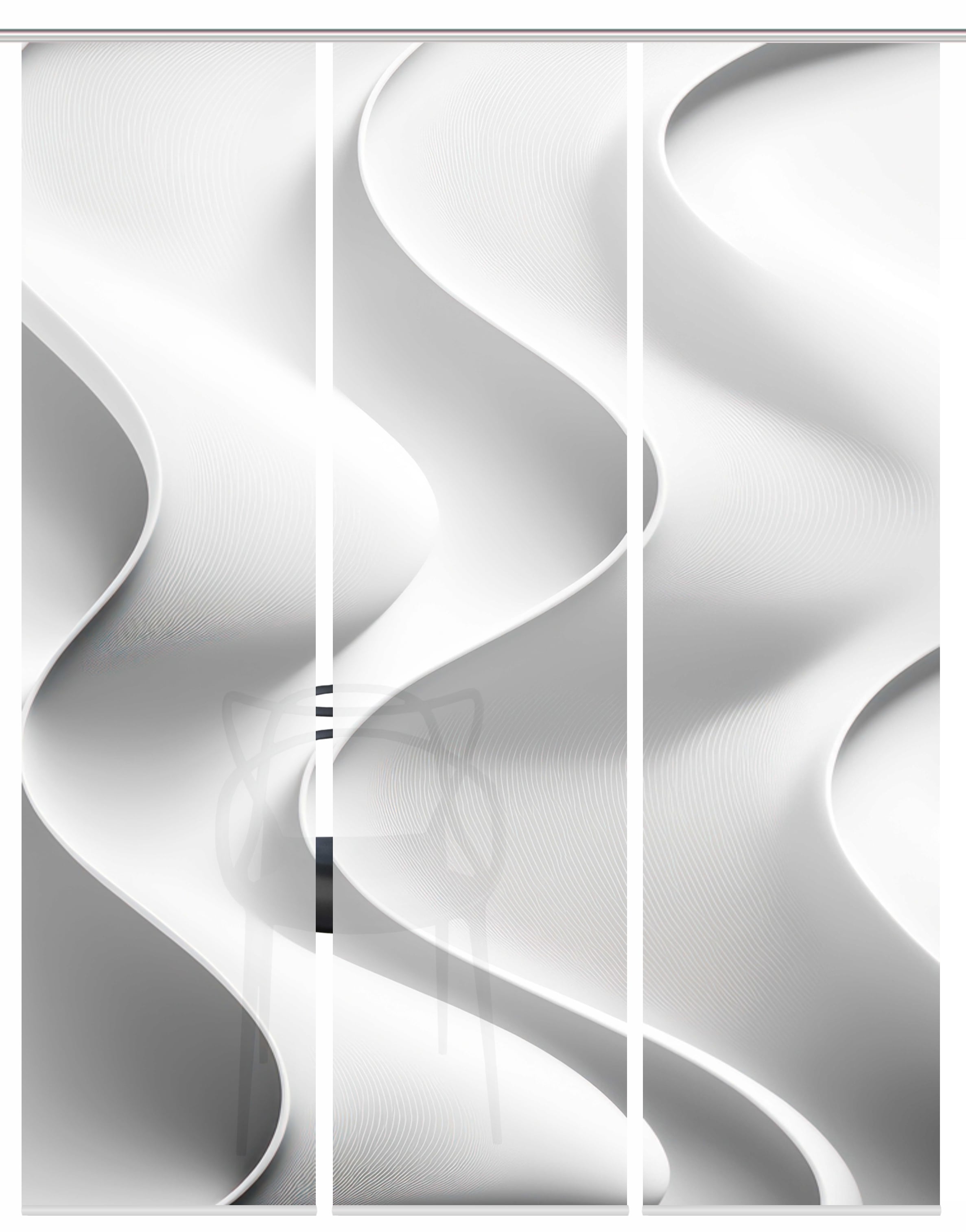 HOME WOHNIDEEN Schiebegardine »GORETI 3ER SET« Paneelwagen 3 Stk. tlg. SET,SEIDENOPTIK,DIGITALDRUCK