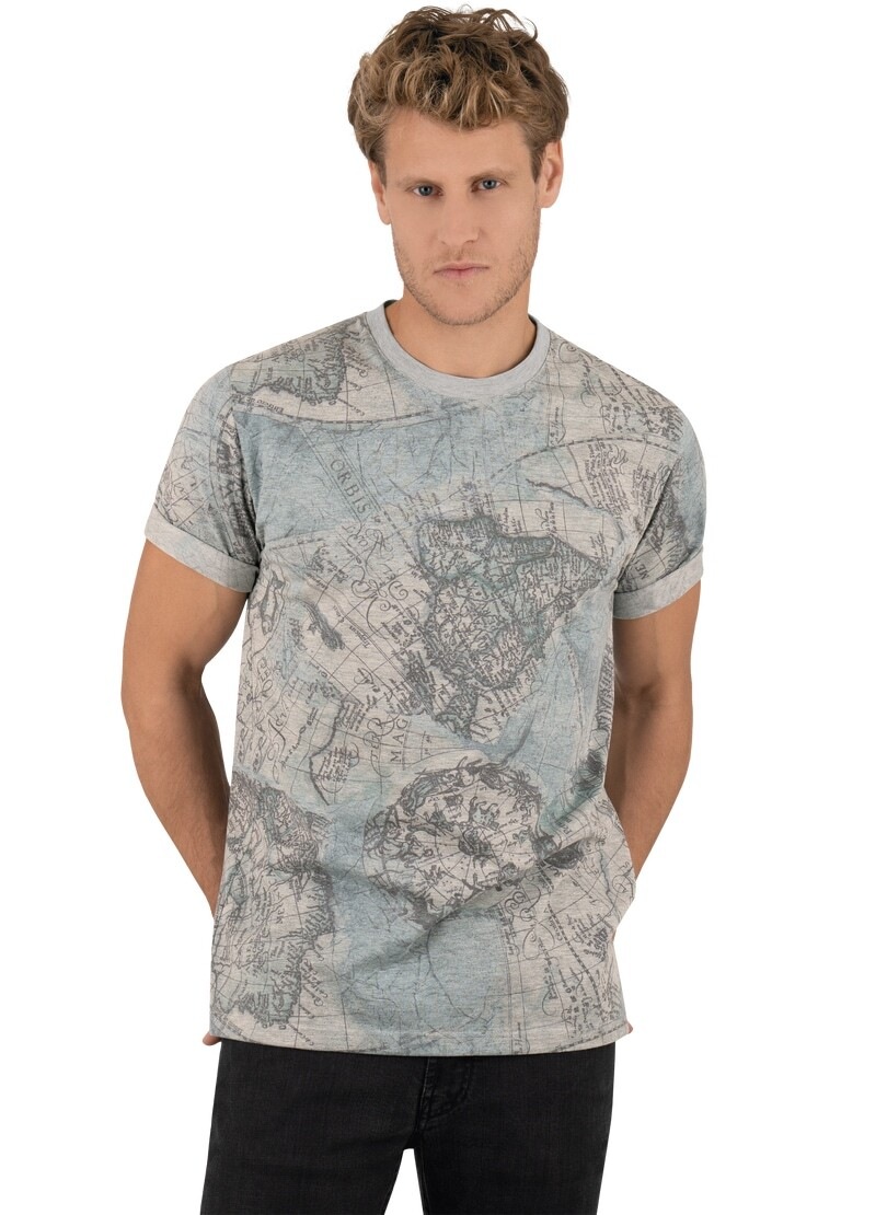 mit shoppen online Trigema modischem T-Shirt Allover-Print« OTTO bei »TRIGEMA T-Shirt