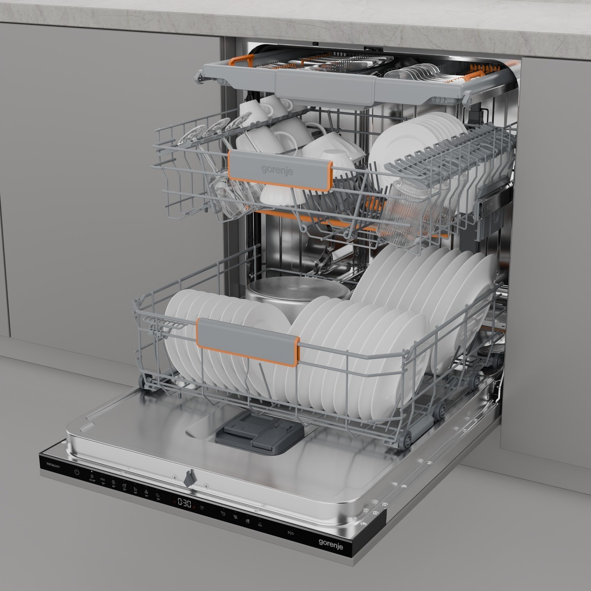 GORENJE vollintegrierbarer Geschirrspüler »GV663B95« 9,4 l 16 tlg. Maßgedecke 16 Maßgedecke, auto. Türöffnung, Besteckschublade