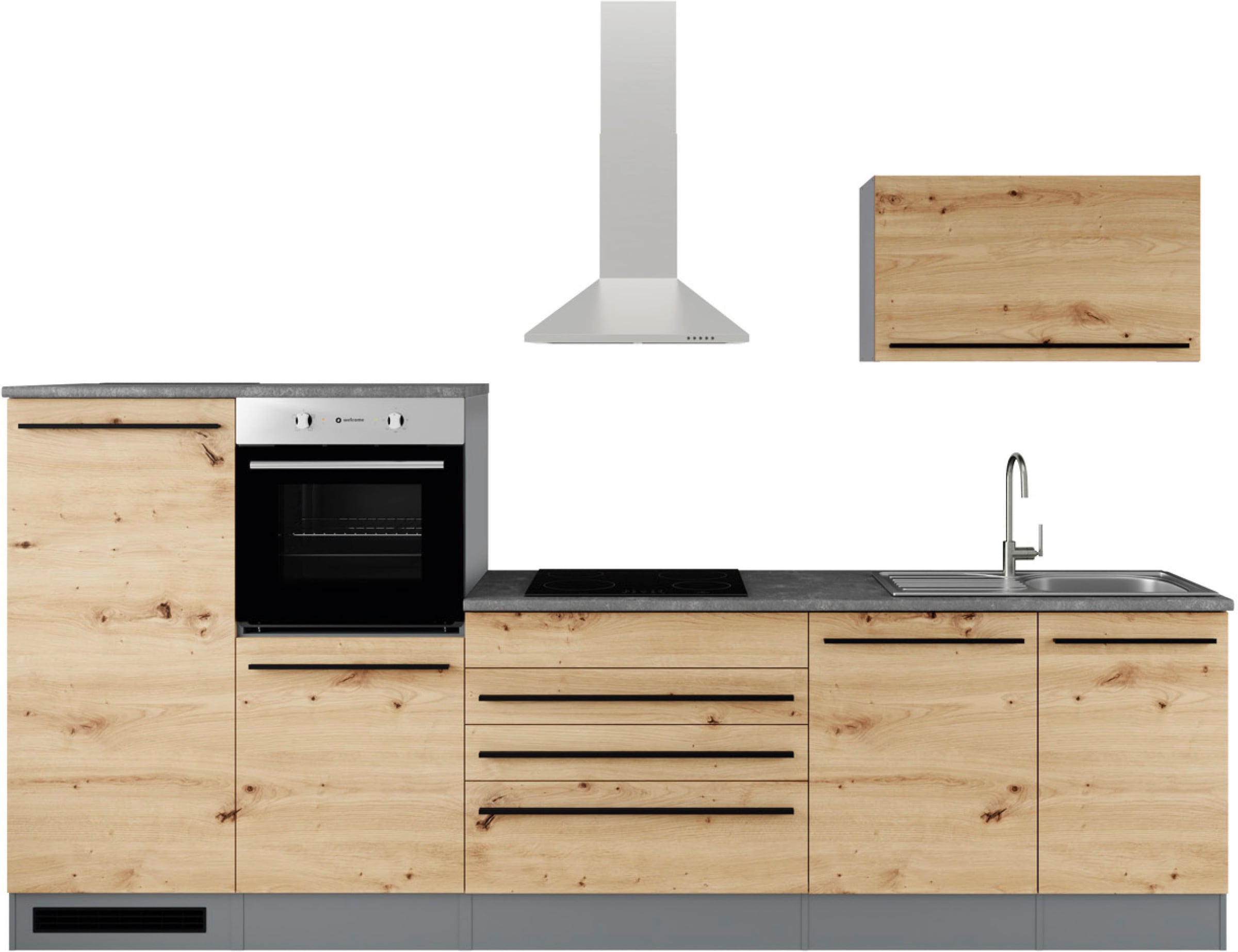 BASIC by Balculina Küchenzeile »Jazz« Breite 320 cm, wahlweise mit E-Geräten