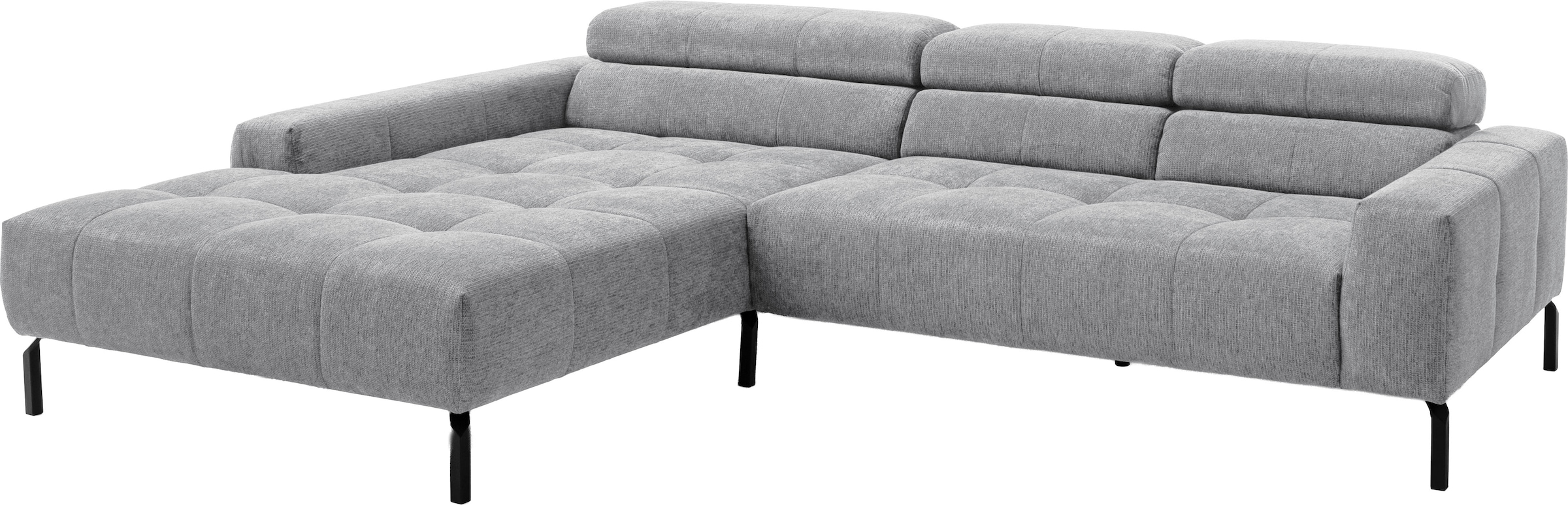 Home affaire Ecksofa »Claya Move, L-Form, Kopf- & Rückenverstellung, Breite 293 cm« Moderne Steppung, weicher Polsteraufbau & saugroboterfreundliche Höhe