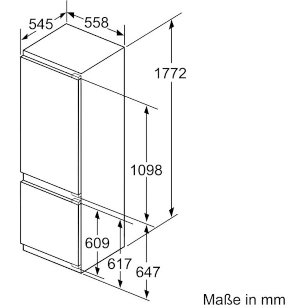 NEFF Einbaukühlgefrierkombination »KI8878FE0«, KI8878FE0, 177,2 cm hoch, 55,8 cm breit