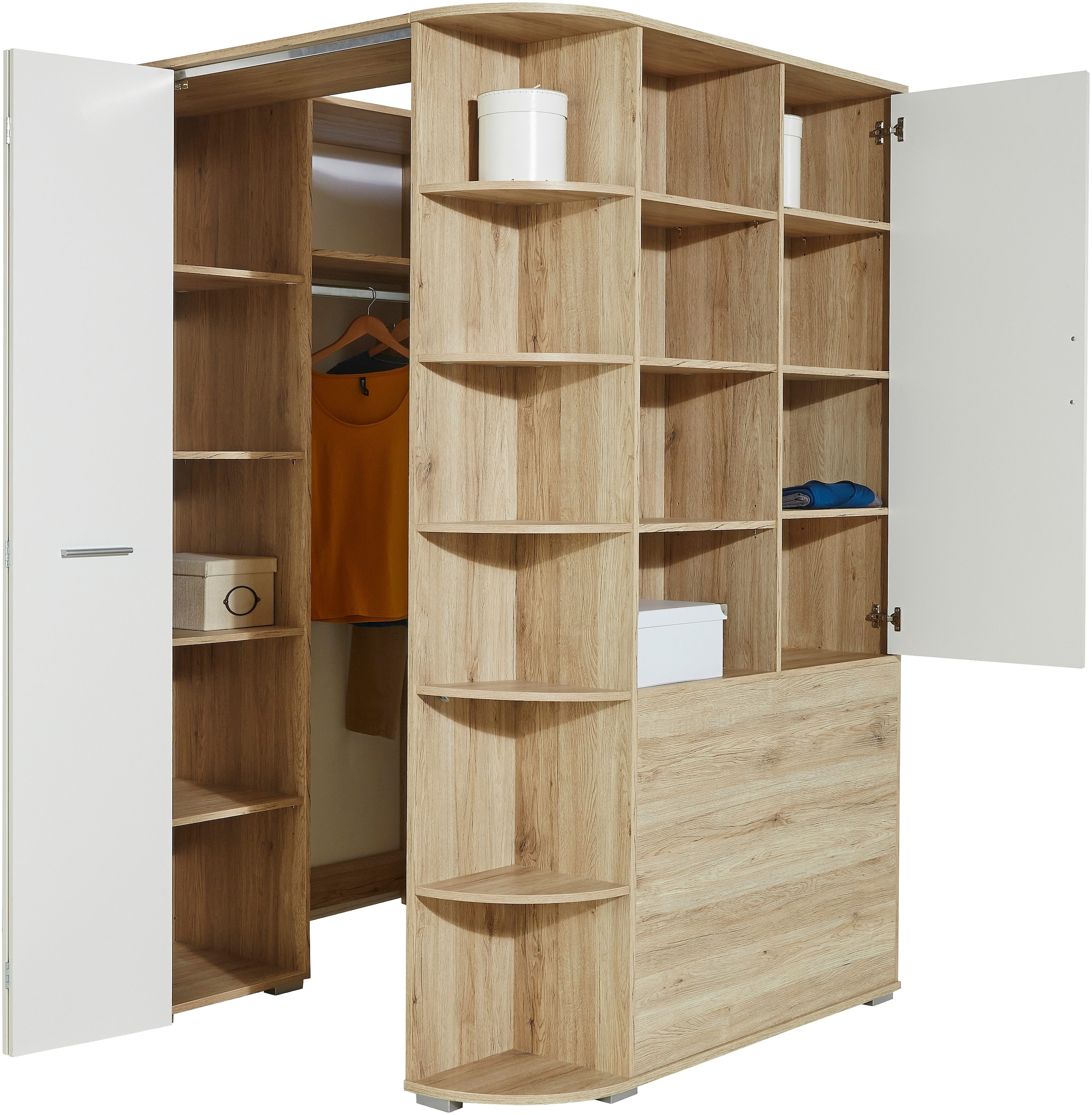 Wimex Jugendzimmer-Set »Joker Kleiderschrank mit Garderobe, Bett und Stauraumschubladen«, (Set, 4 tlg.)