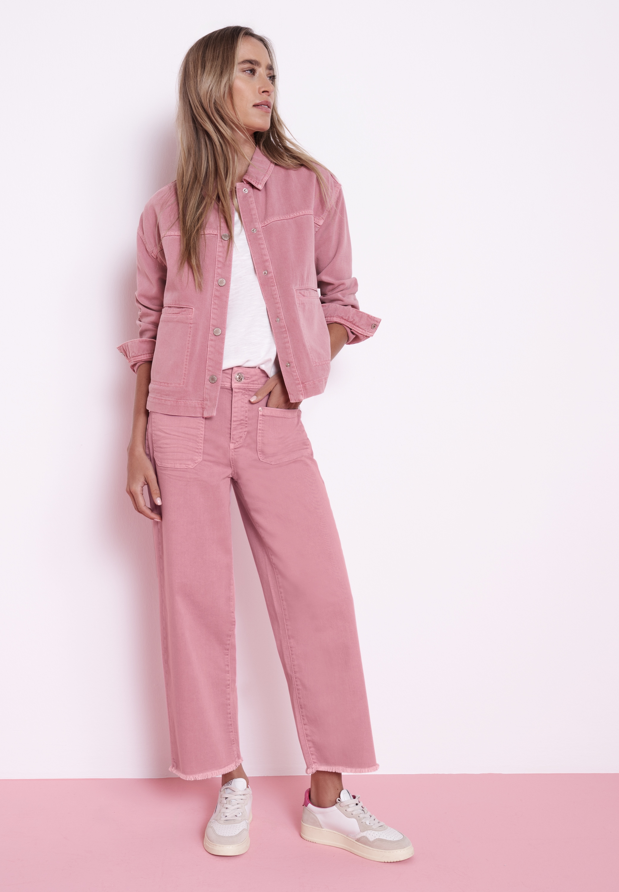 STREET ONE Jeansjacke ohne Kapuze mit Hemdkragen und Druckknöpfen