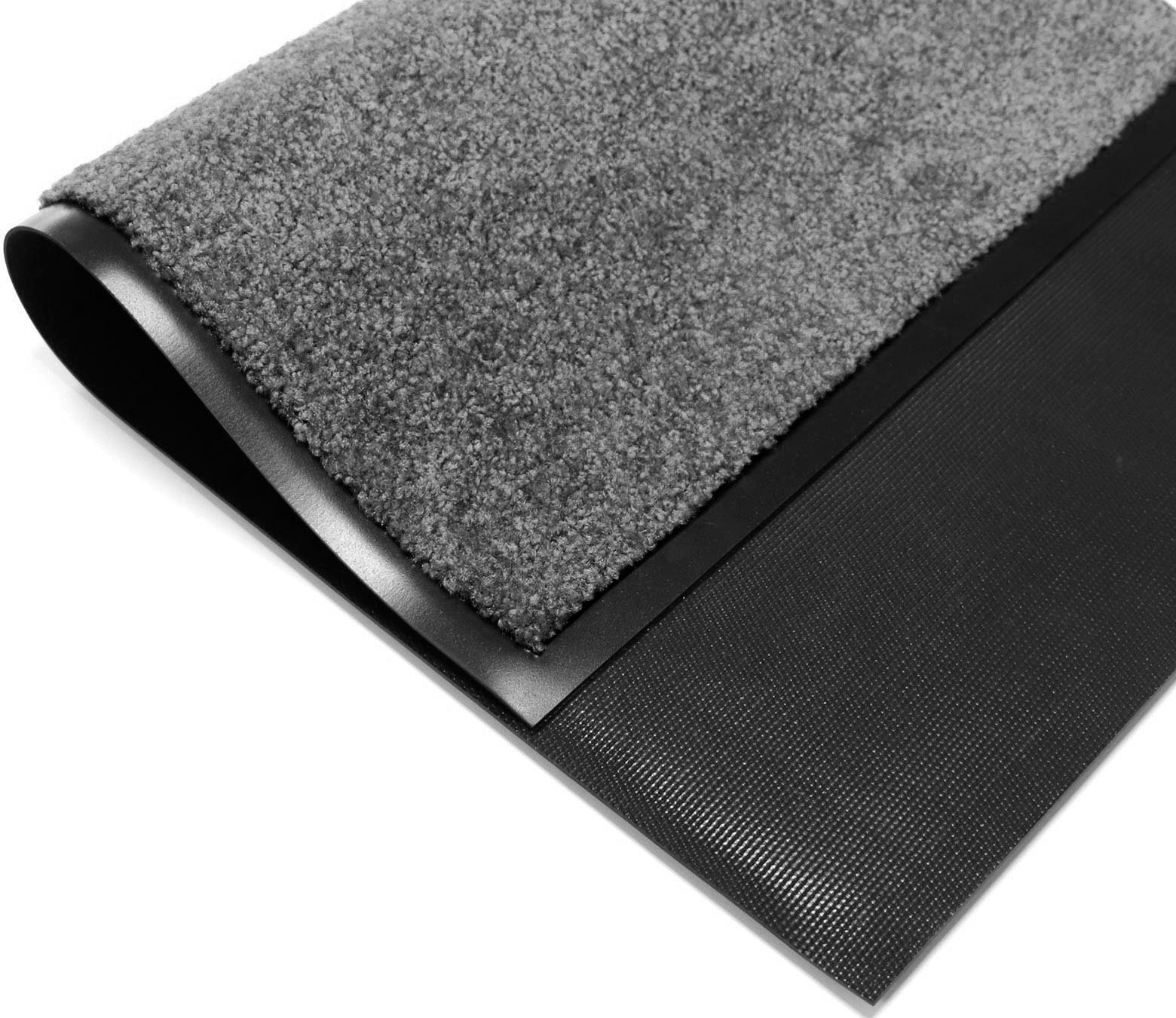 Primaflor-Ideen in Textil Fußmatte »Schmutzfangmatte CLEAN PRO, Made in Belgium«, rechteckig, 8 mm Höhe, Uni-Farben, UV-beständig, strapazierfähig, waschbar
