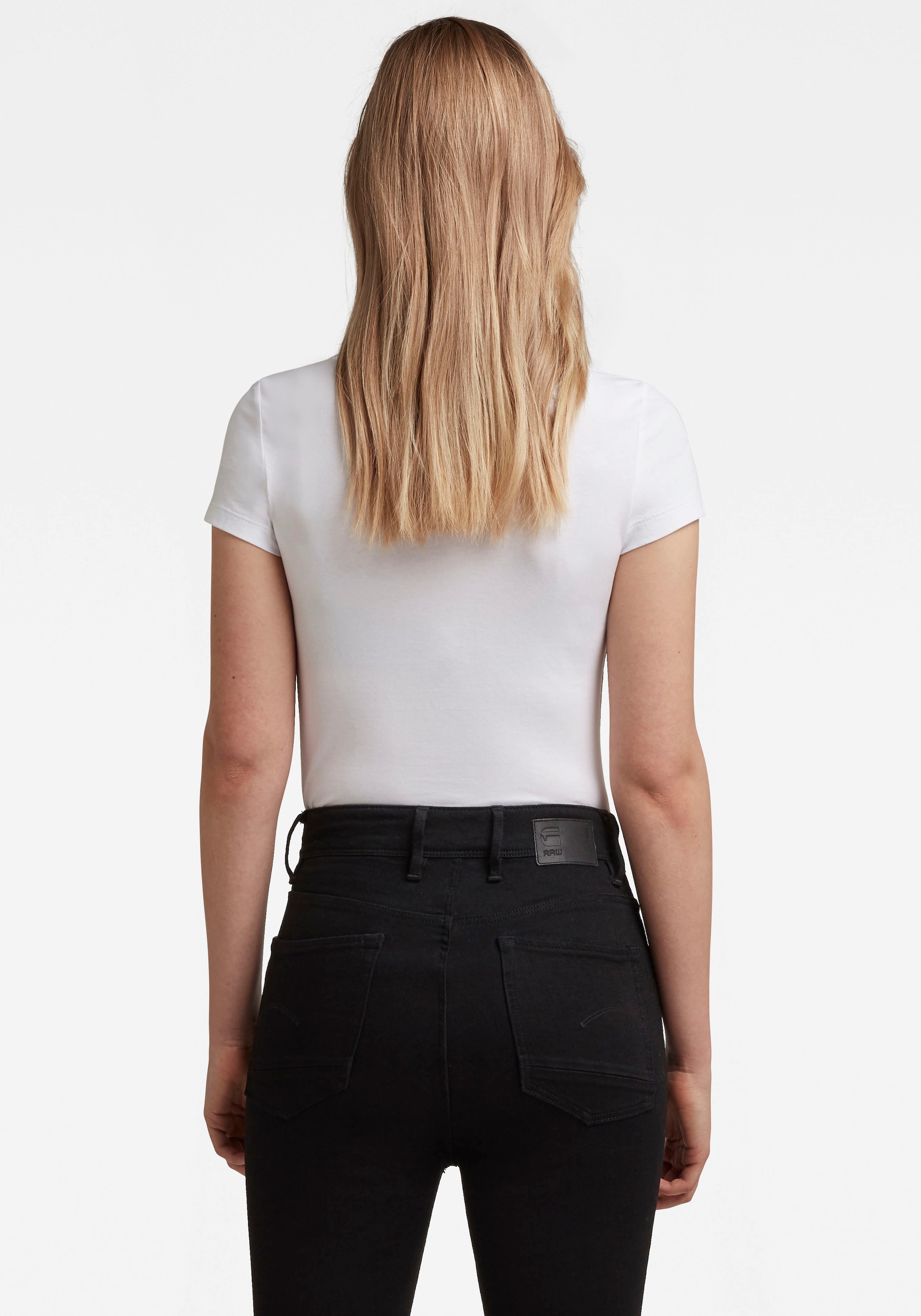 G-STAR V-Shirt »Base v t wmn cap sl«, mit kleinem Logodruck vorne