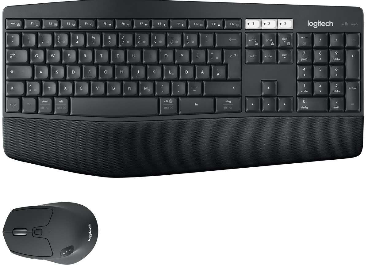 Logitech Tastatur- und Maus-Set »Wireless Performance Combo MK850 - PAN Nordic Layout«, (Set), 2 Jahre Garantie