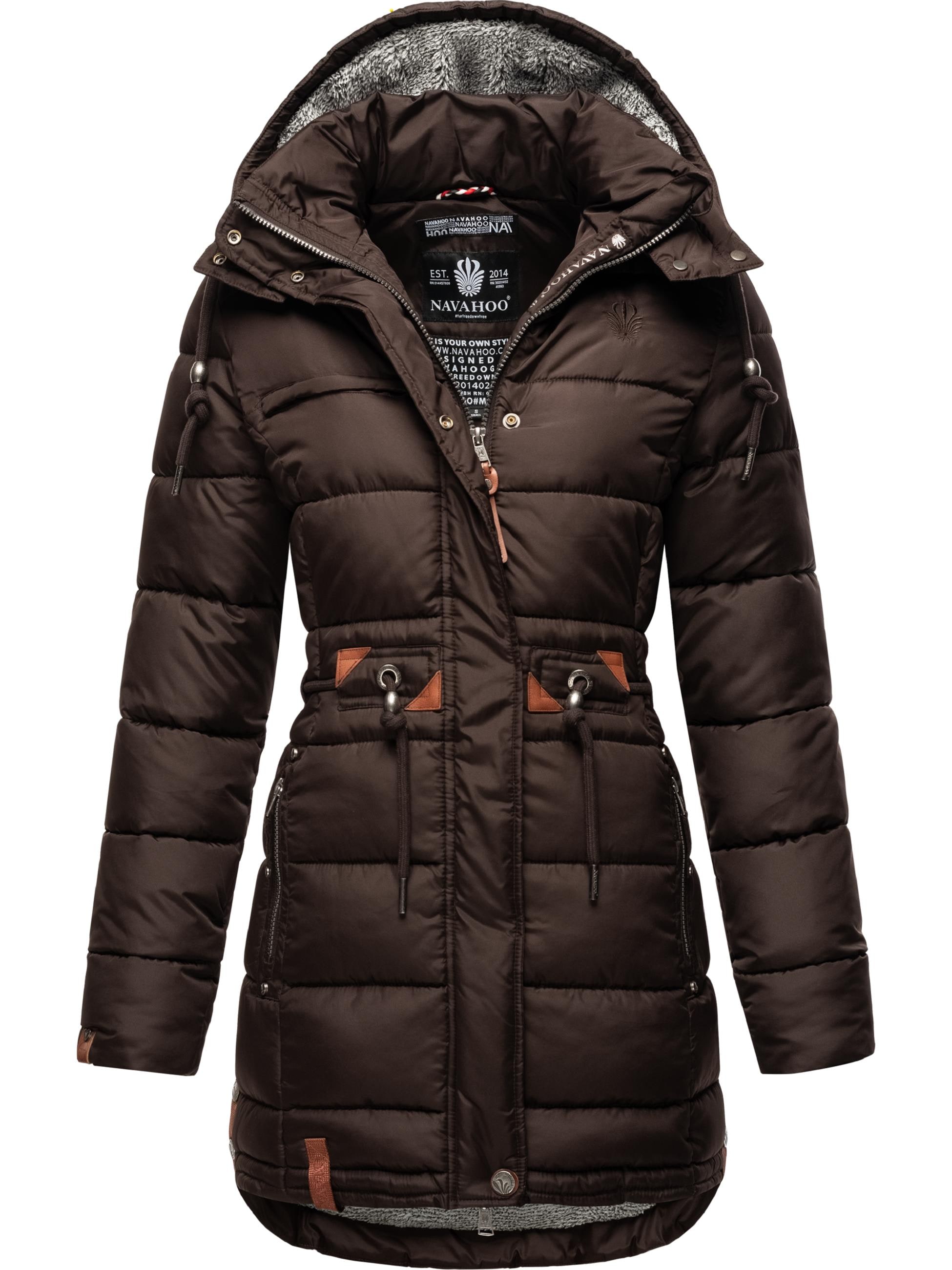 Navahoo Steppmantel »Steppmantel Daliee«, Stylischer Winterparka mit abnehmbarer Kapuze