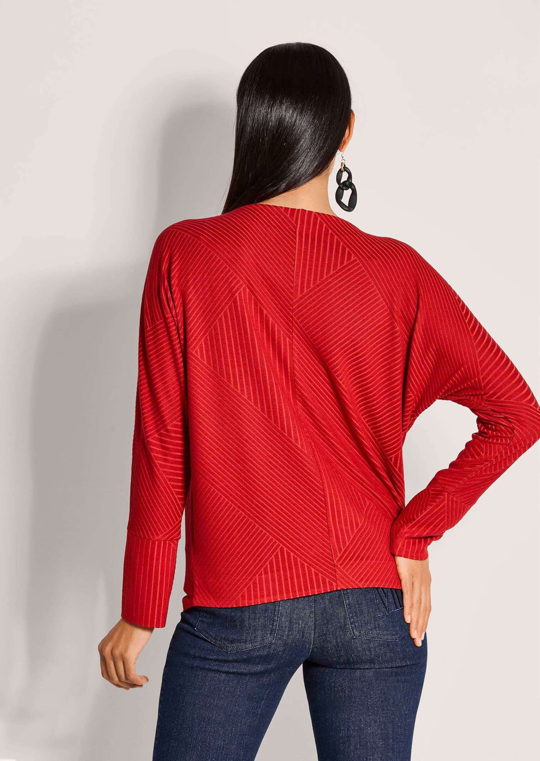 MADELEINE Langarmshirt »Shirt Shirt mit Fledermausärmeln und Struktur«