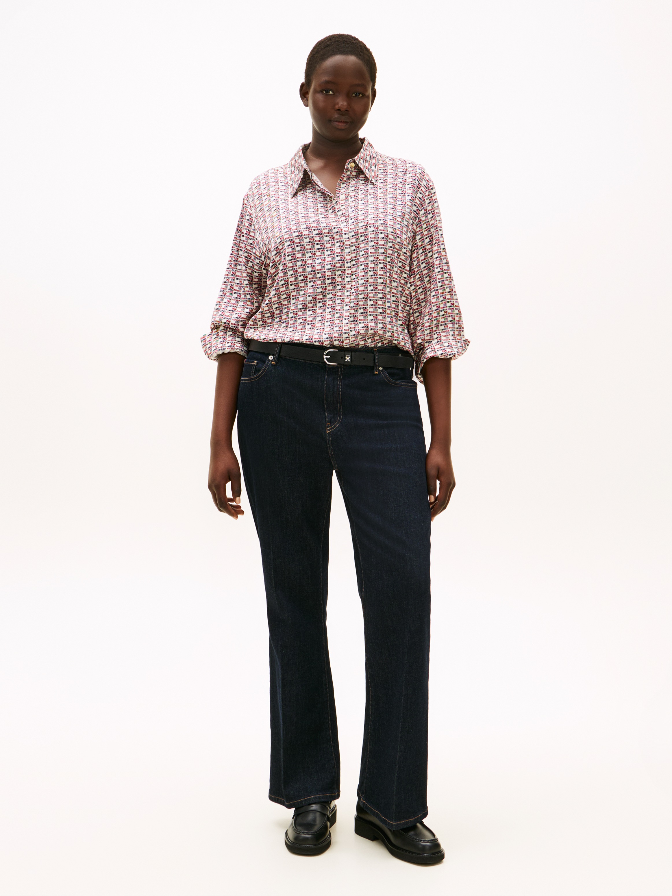 Tommy Hilfiger Curve Shirtbluse »CRV VIS TWILL LS REGULAR SHIRT« in großen Größen