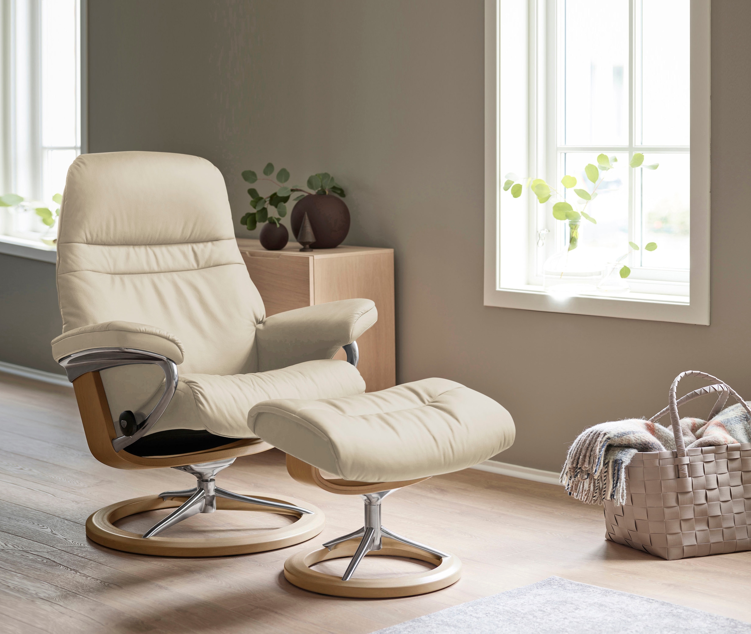Stressless® Relaxsessel »Sunrise« mit Signature Base, Größe S, Gestell Eiche