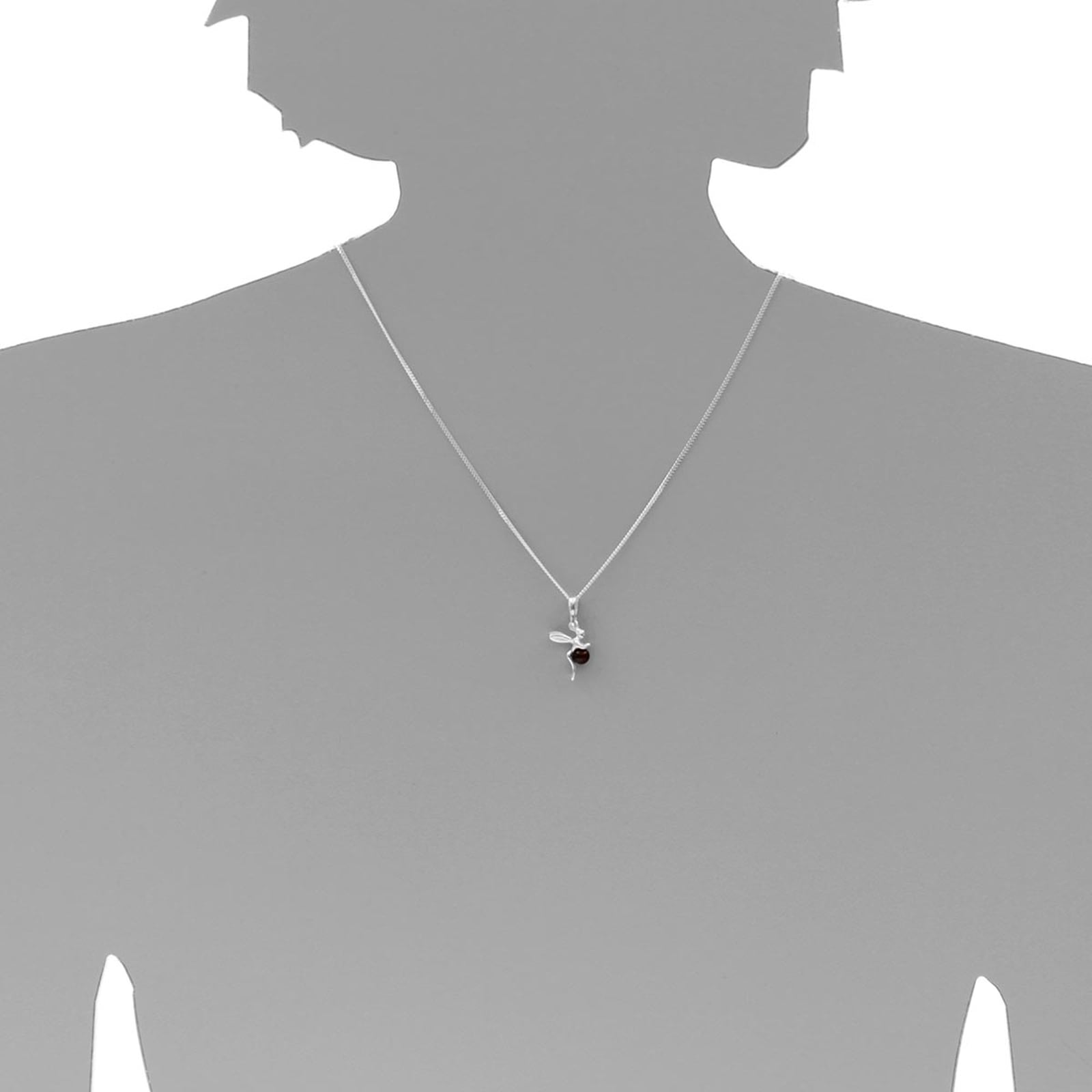 OSTSEE-SCHMUCK Kette mit Anhänger »- Elfe - Silber 925/000 - Bernstein«