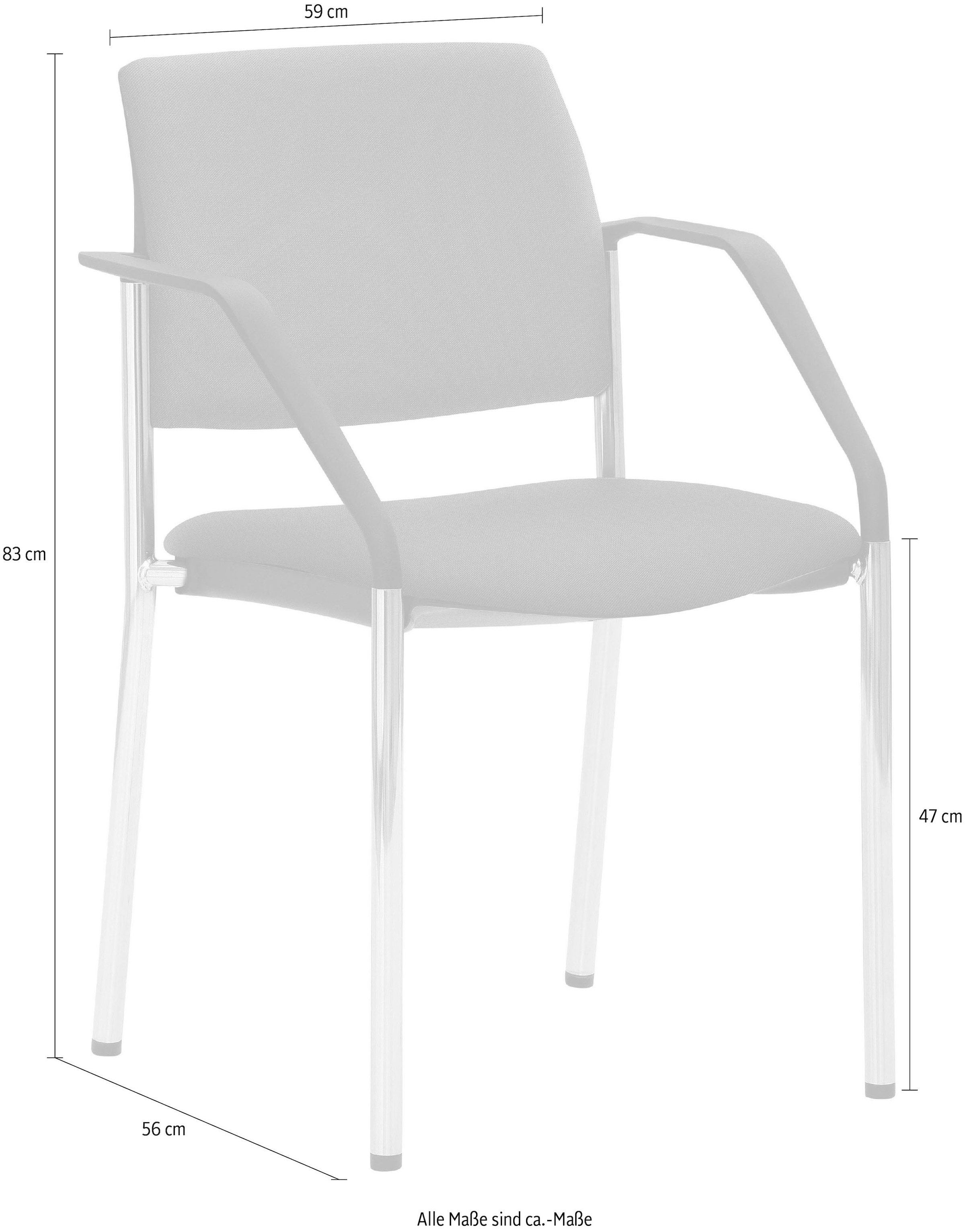 Polyester), (recyceltes stapelbar bis Sitzmöbel Besucherstuhl Stück Mayer OTTO 6 »2518«, bei Struktur