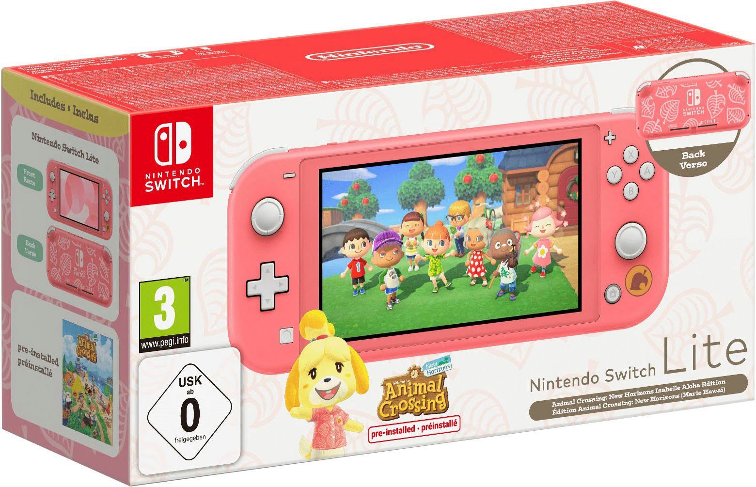 Nintendo Switch Konsolen-Set »Lite Animal Crossing: New Horizons Isabelle Aloha Edition«