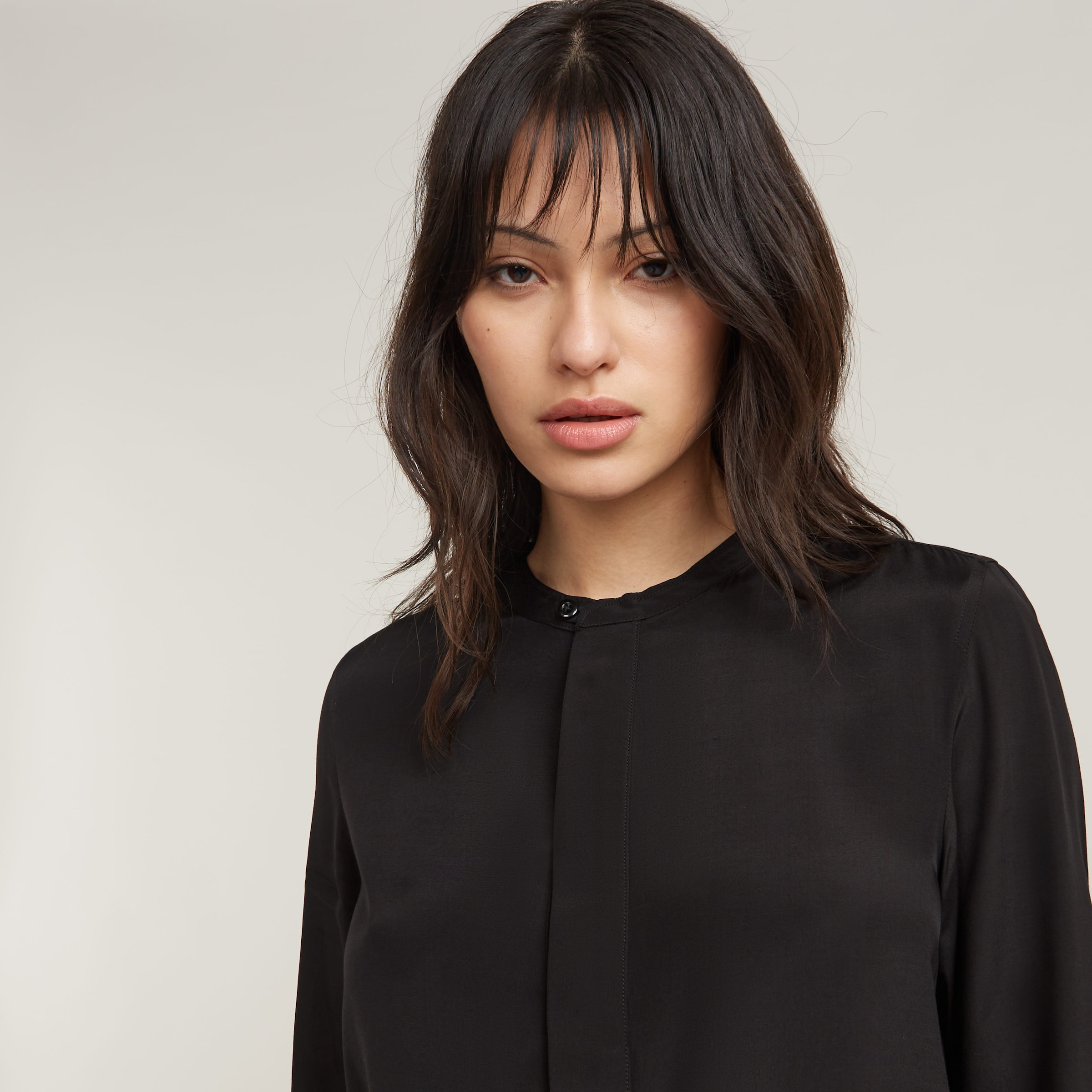 G-STAR Langarmbluse »Half Placket Top ls wmn«, mit verdeckter Knopfleiste