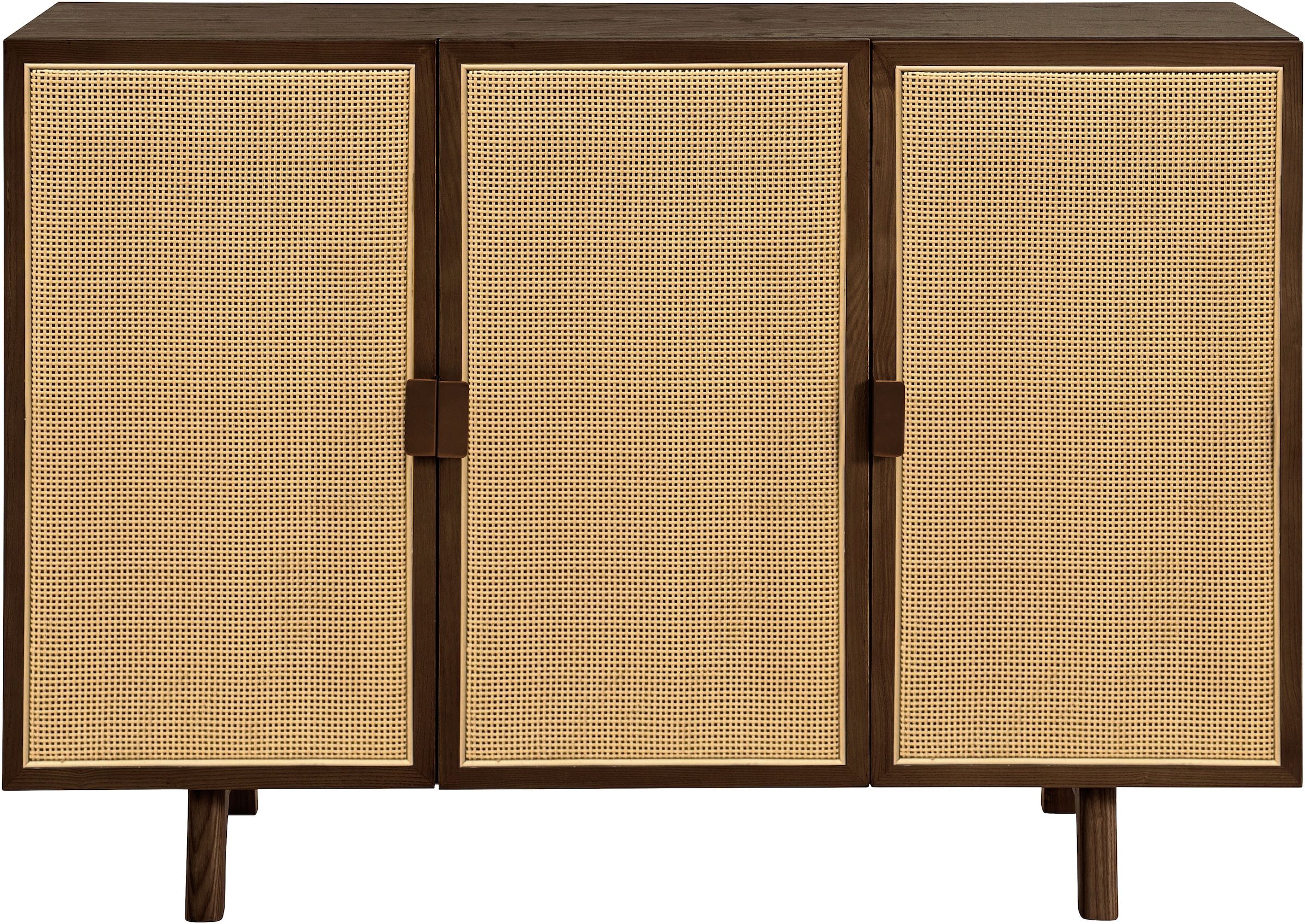 LeGer Home by Lena Gercke Sideboard »Lina« Sideboard, Melinoberflächen,  Mit Rattan Einsatz, 4 Innenfächer, teilmassiv