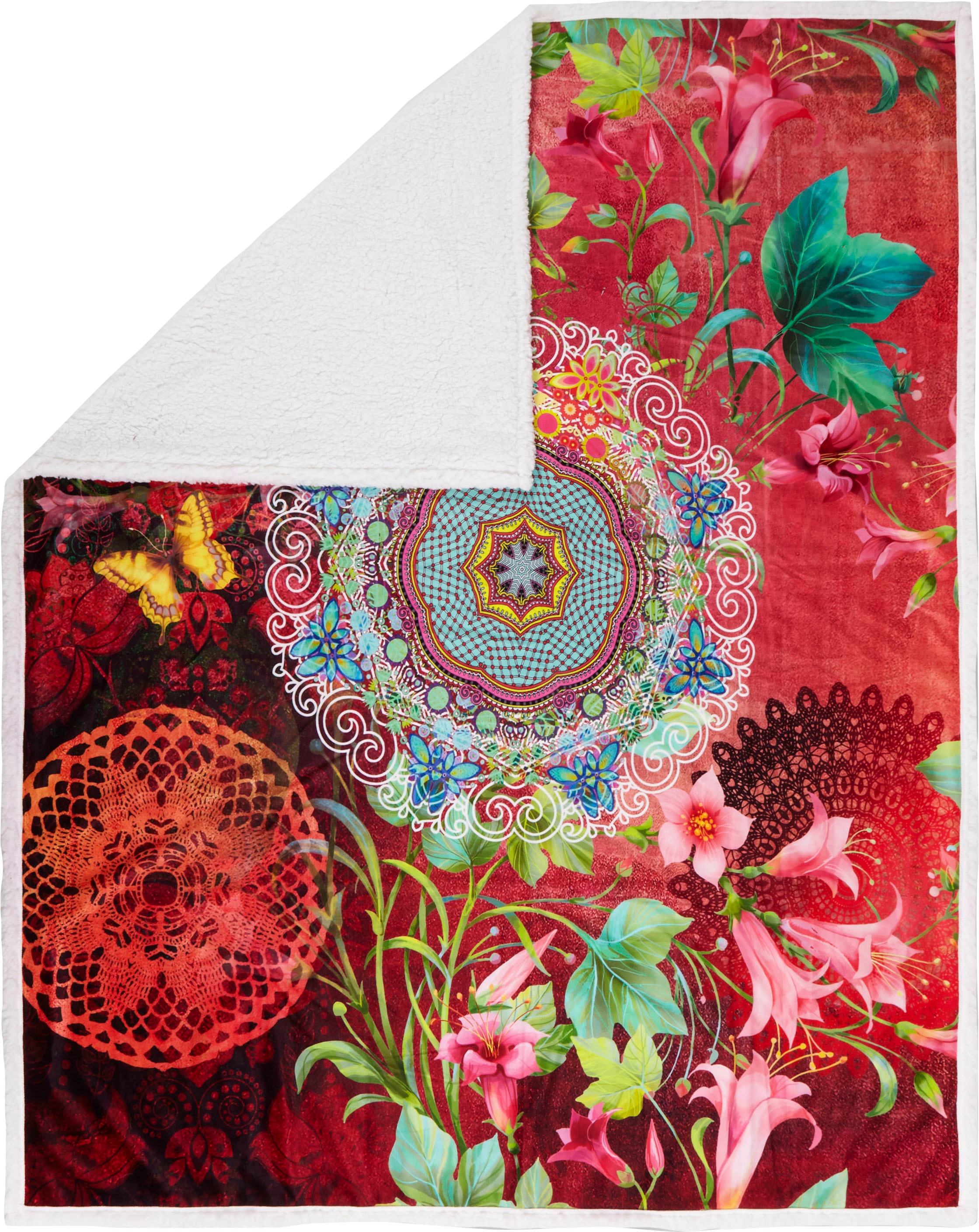 hip Plaid »Novali«, mit Mandala und Blumen