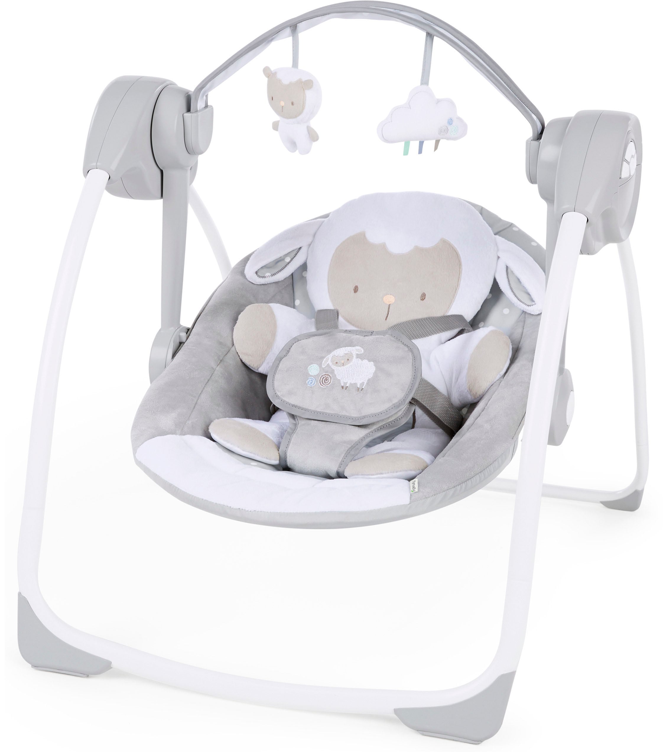 Ingenuity Babyschaukel »Comfort 2 Go, Cuddle Lamb« bis 9 kg tragbar in grau