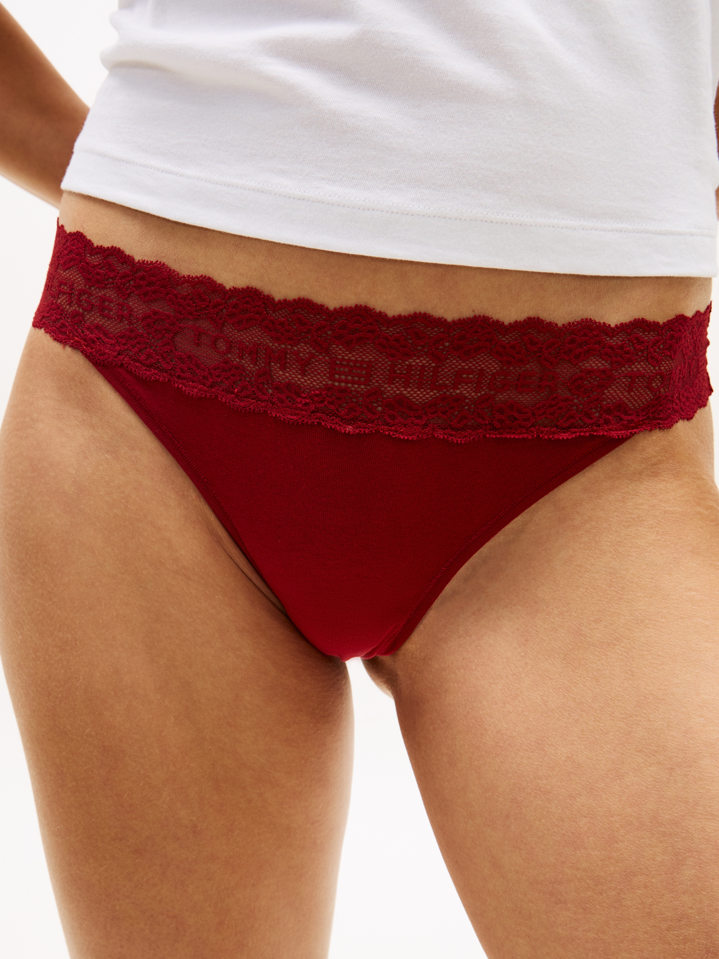 Tommy Hilfiger Underwear Tanga 3 Stk. Körpernahe Passform mit elastischem Spitzenbund