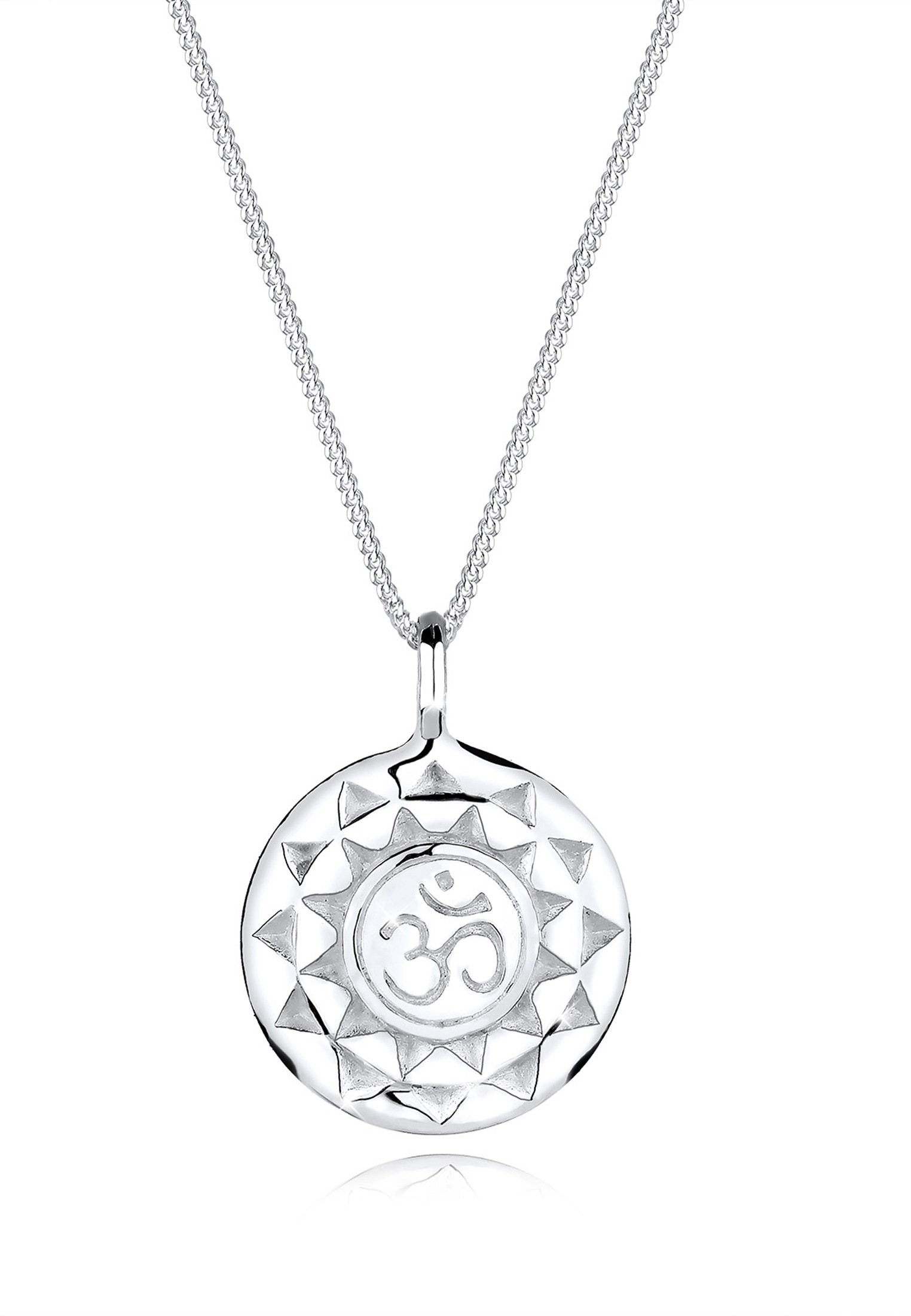 Elli Kette mit Anhänger »Halskette Yoga Mantra Om Symbol Talisman 925 Silber«