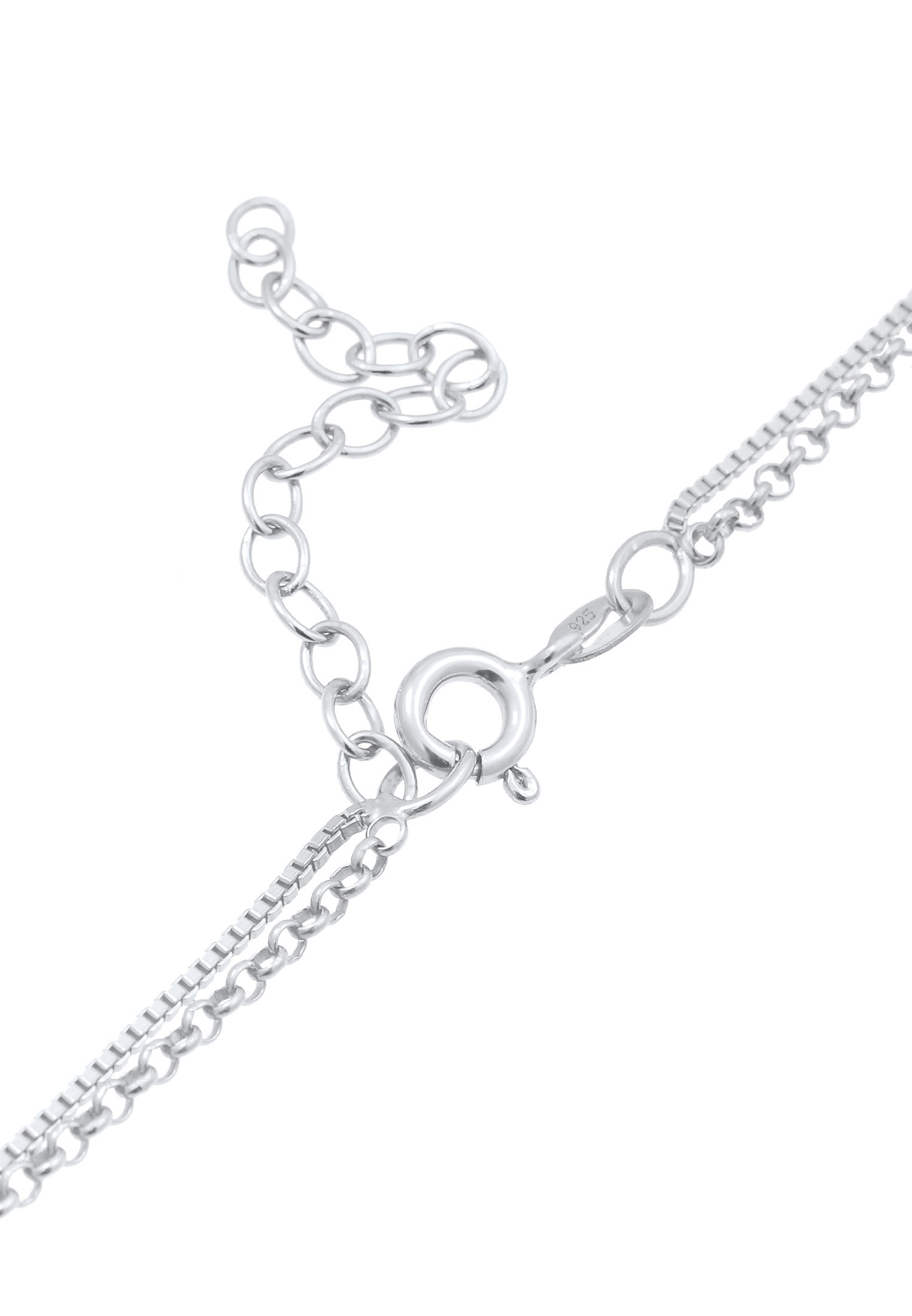 Elli Silberkette »Halskette Layer Plättchen 925 Sterling Silber«