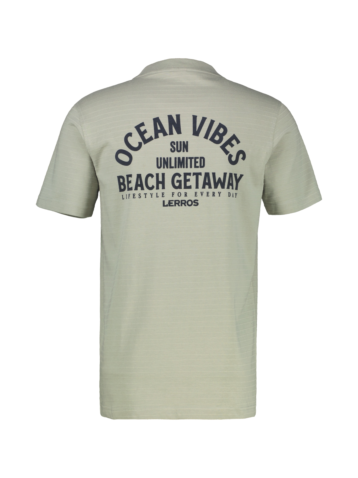 LERROS T-Shirt »LERROS Gestreiftes T-Shirt mit Front und Backprint«