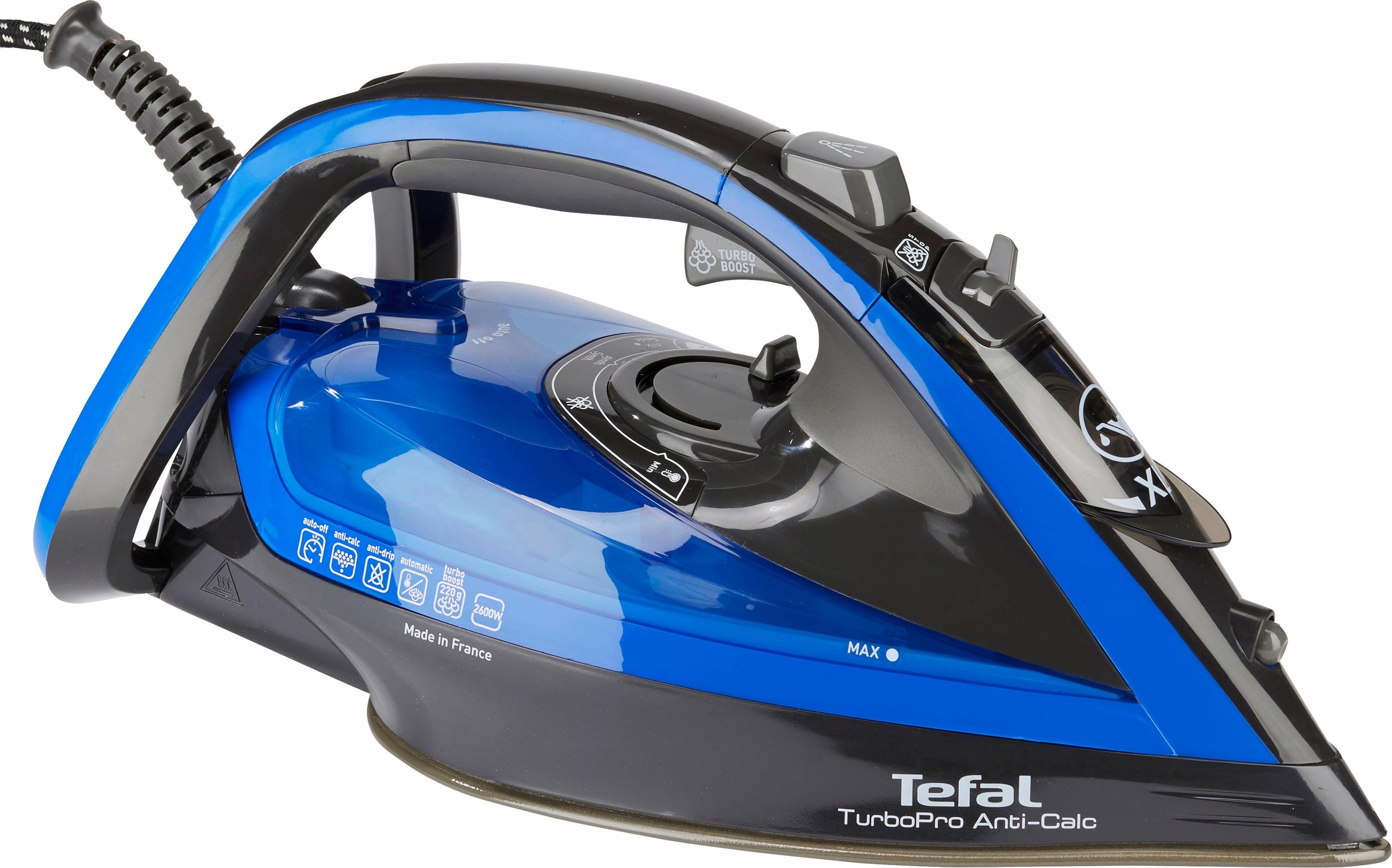 Tefal Dampfbügeleisen »FV5648 Turbo Pro Anti-Calc«, 2600 W, selbstreinigende AUTOCLEAN-Durilium-Bügelsohle