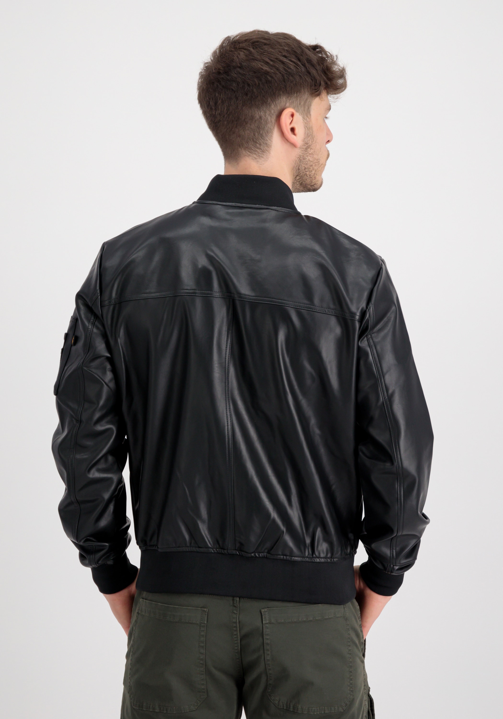 Alpha Industries Lederjacke »Alpha Industries Men - Bomber Jackets MA-1 VF Vegan Leather«