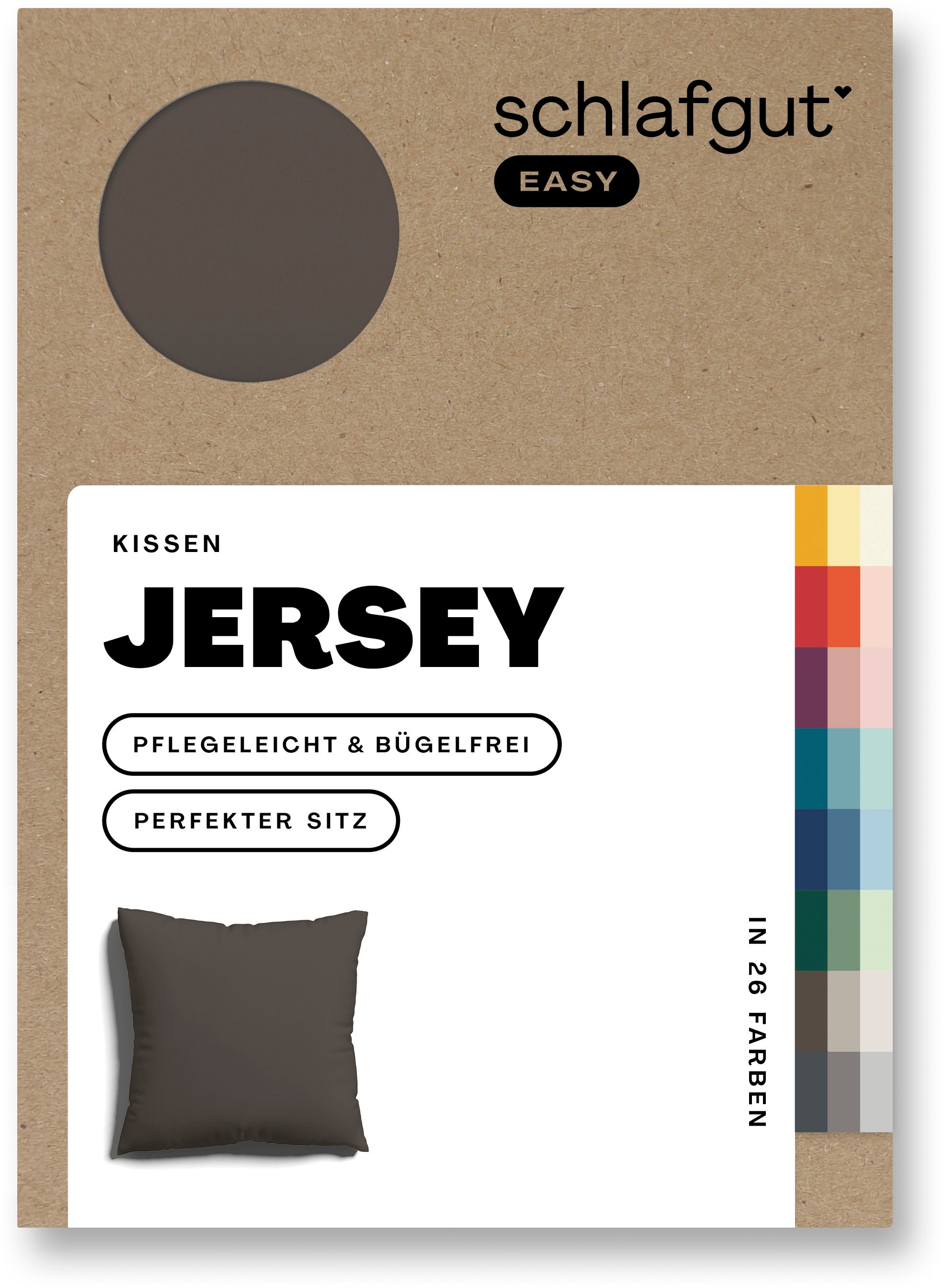 Kissenbezug »EASY Jersey«, (1 St.), Kissenhülle mit Reißverschluss, weich und...