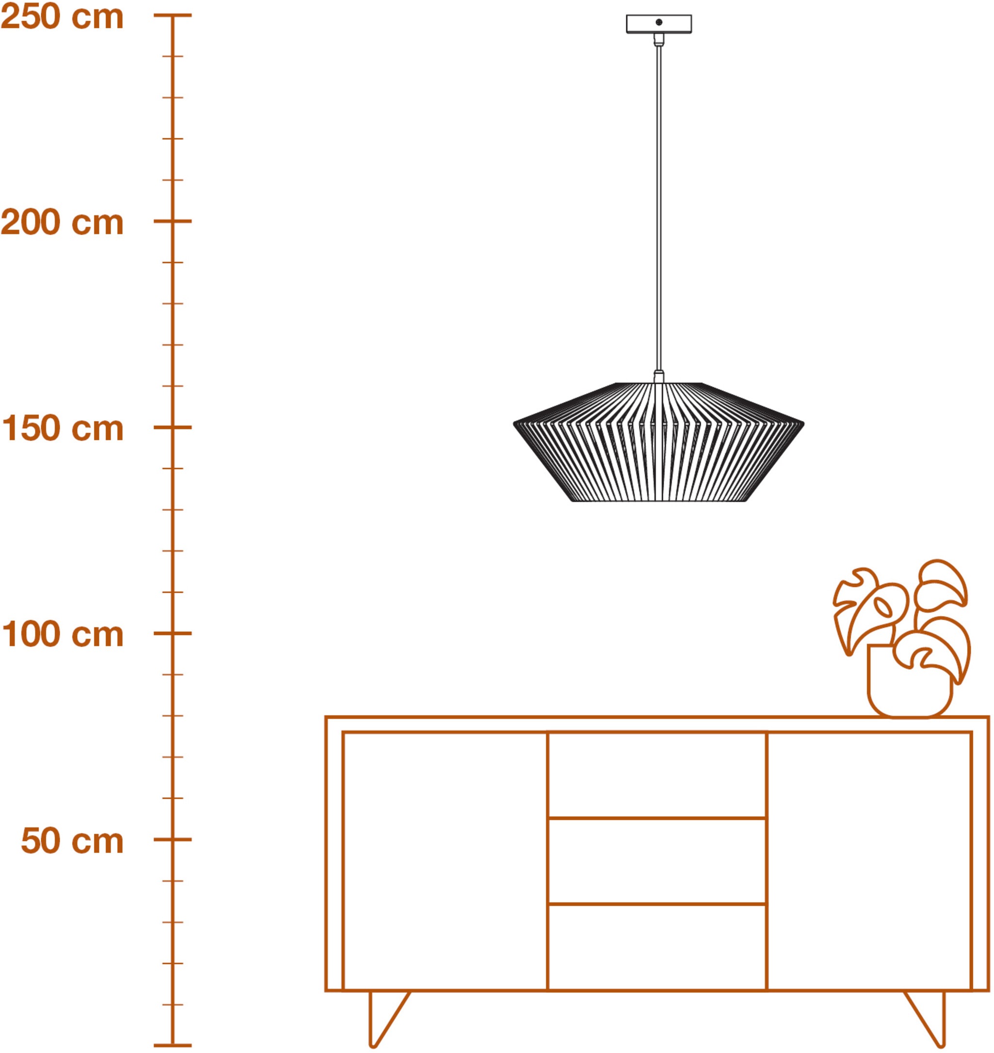 Osram Pendelleuchte »Decor Stripes« E27 1 Stk. Fassung E27, Stahl und Polyester