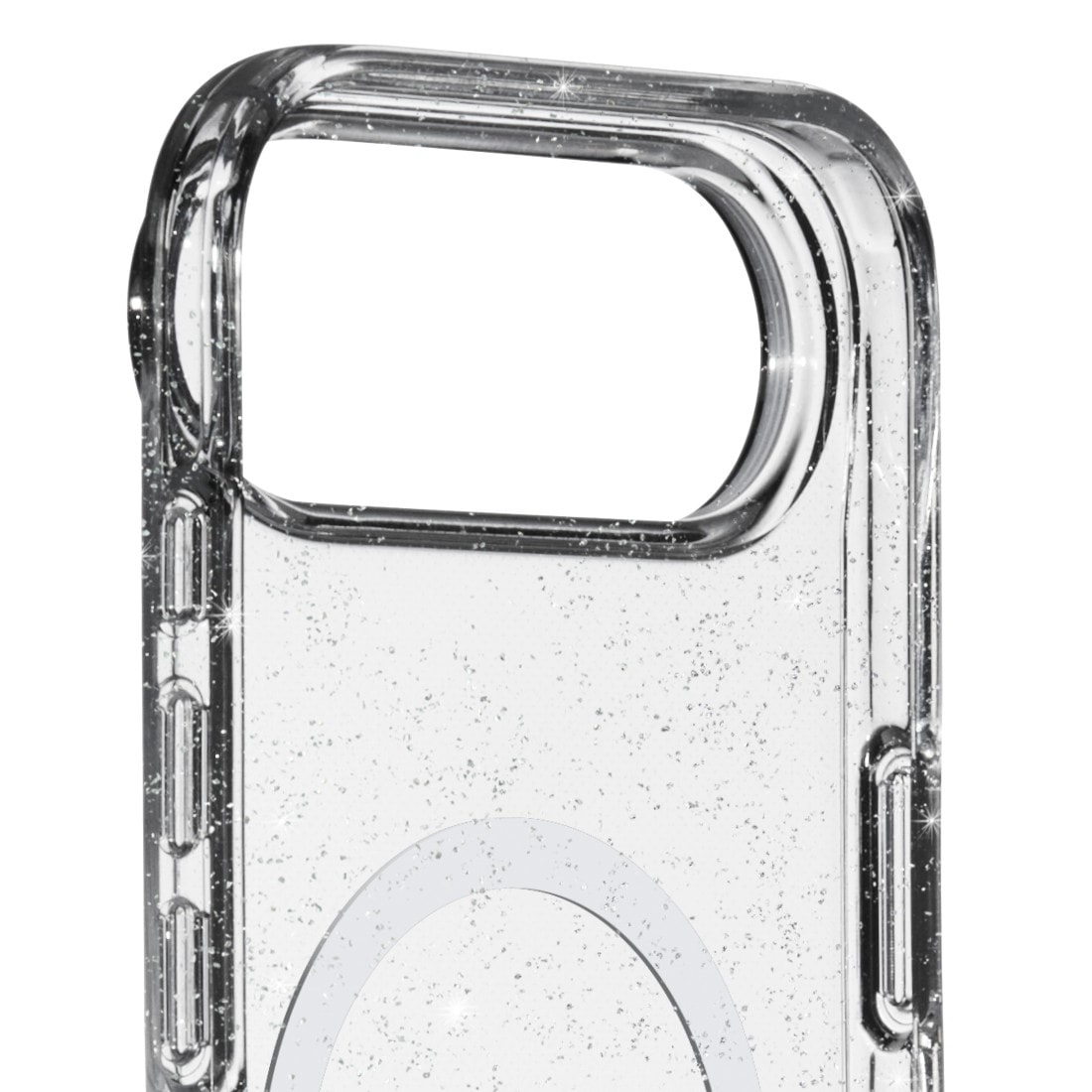 White Diamonds Smartphone-Hülle »Handyhülle „Mag Glitter“ für Apple iPhone Air, Transparent« Apple iPhone Air MagSafe, Glitzereffekt, stoßfeste Ecken, Anti-Vergilbung