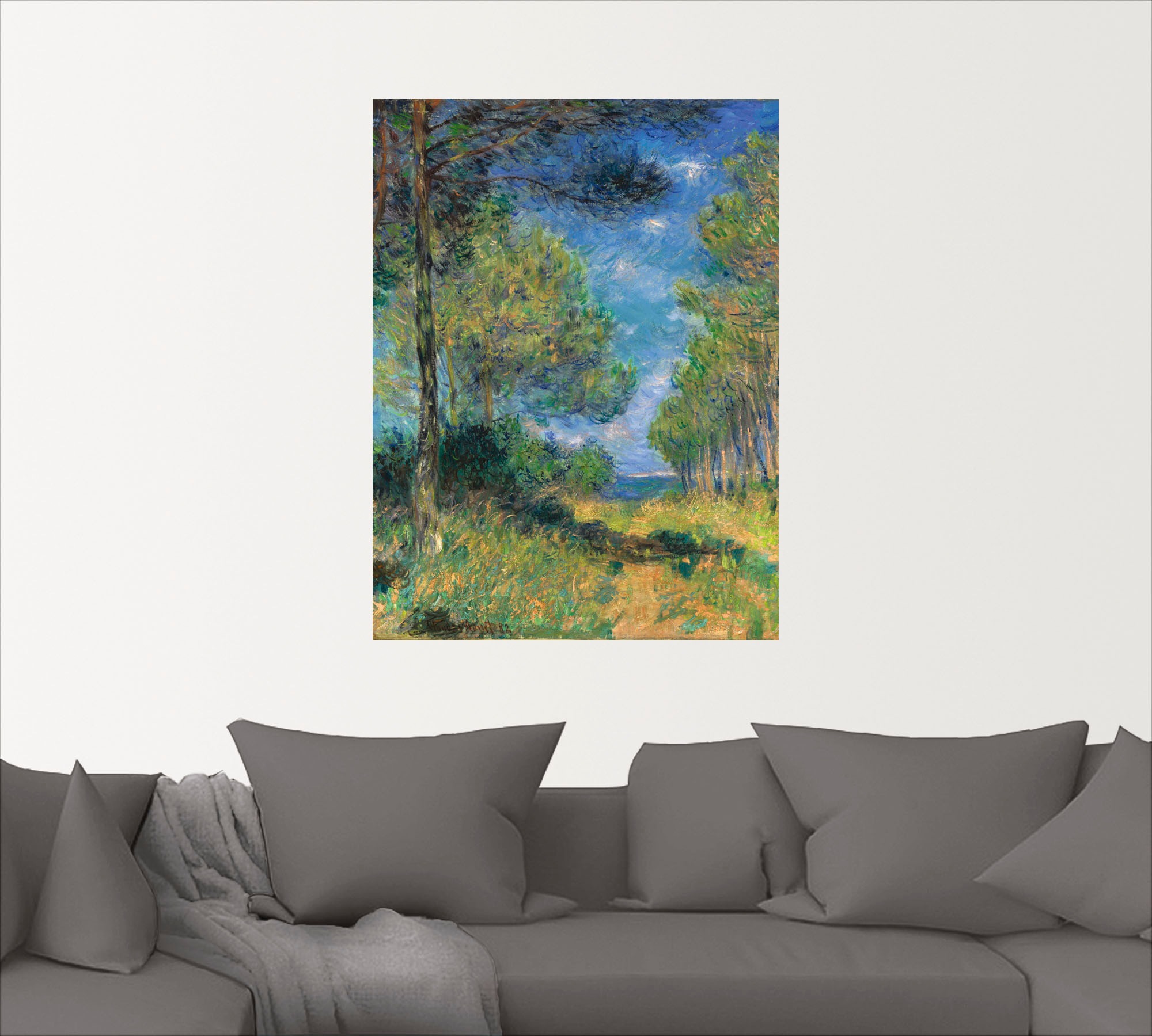 Artland Wandbild »Nadelbäume in Varengeville. 1882«, Wiesen & Bäume, (1 St.), als Leinwandbild, Wandaufkleber in verschied. Größen