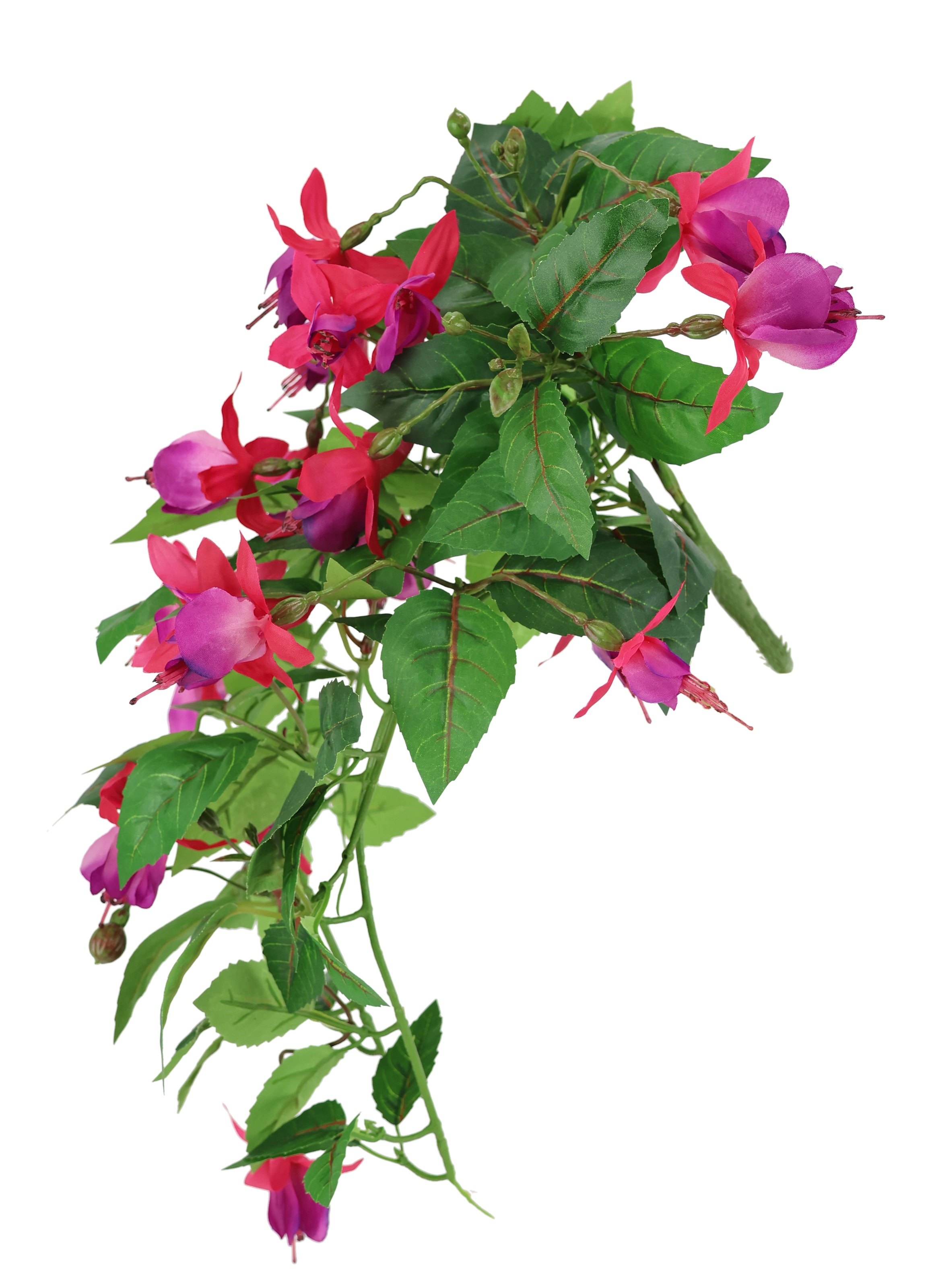 I.GE.A. Kunstpflanze »Kunstblume Fuchsie« Dekoblume Hängende Blumen mit Blüten Künstliche Blumen Hängeblume