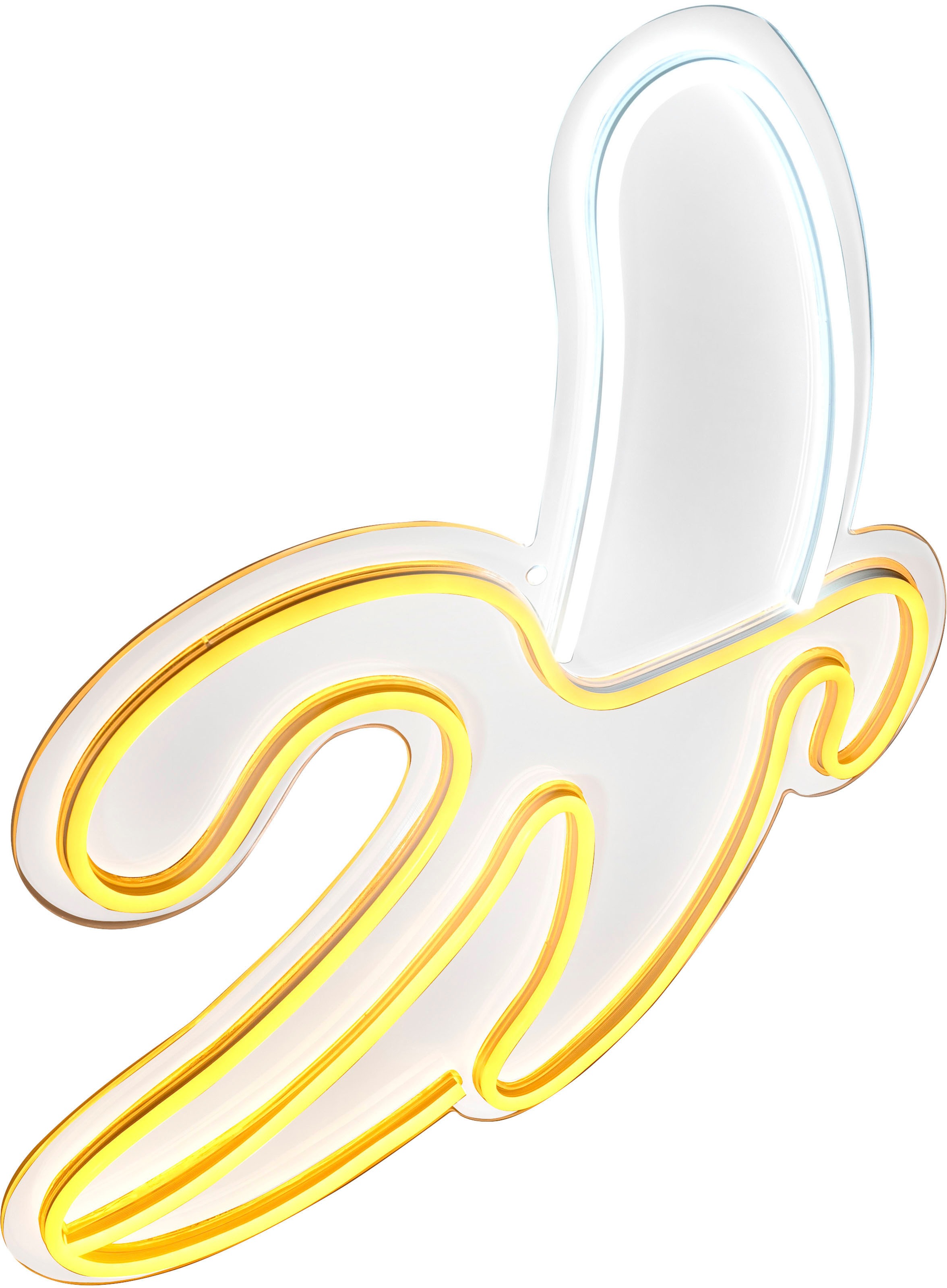JUST LIGHT LED Wandleuchte »NEON-BANAN«, 1 flammig, Leuchtmittel LED-Board   LED fest integriert