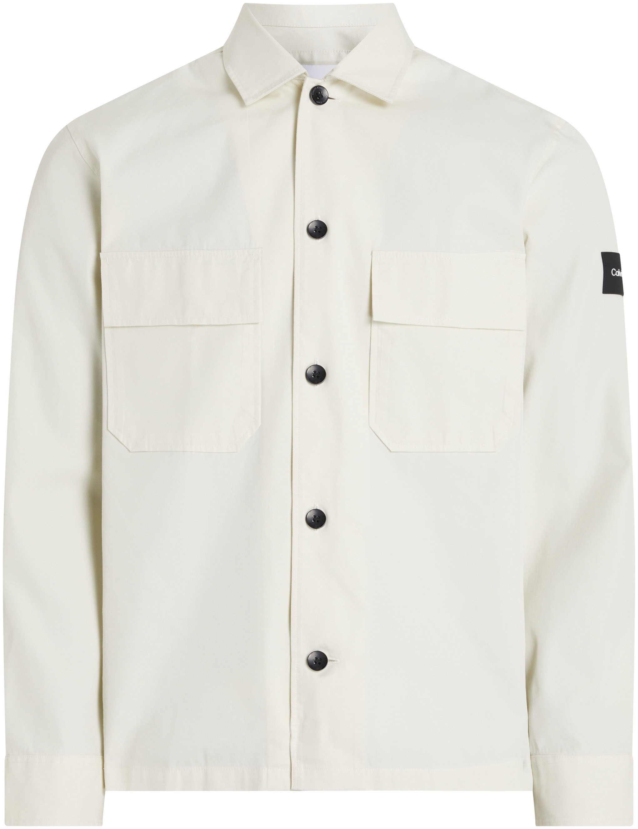 Calvin Klein Langarmhemd »COTTON NYLON OVERSHIRT«, mit aufgesetzten Brusttaschen