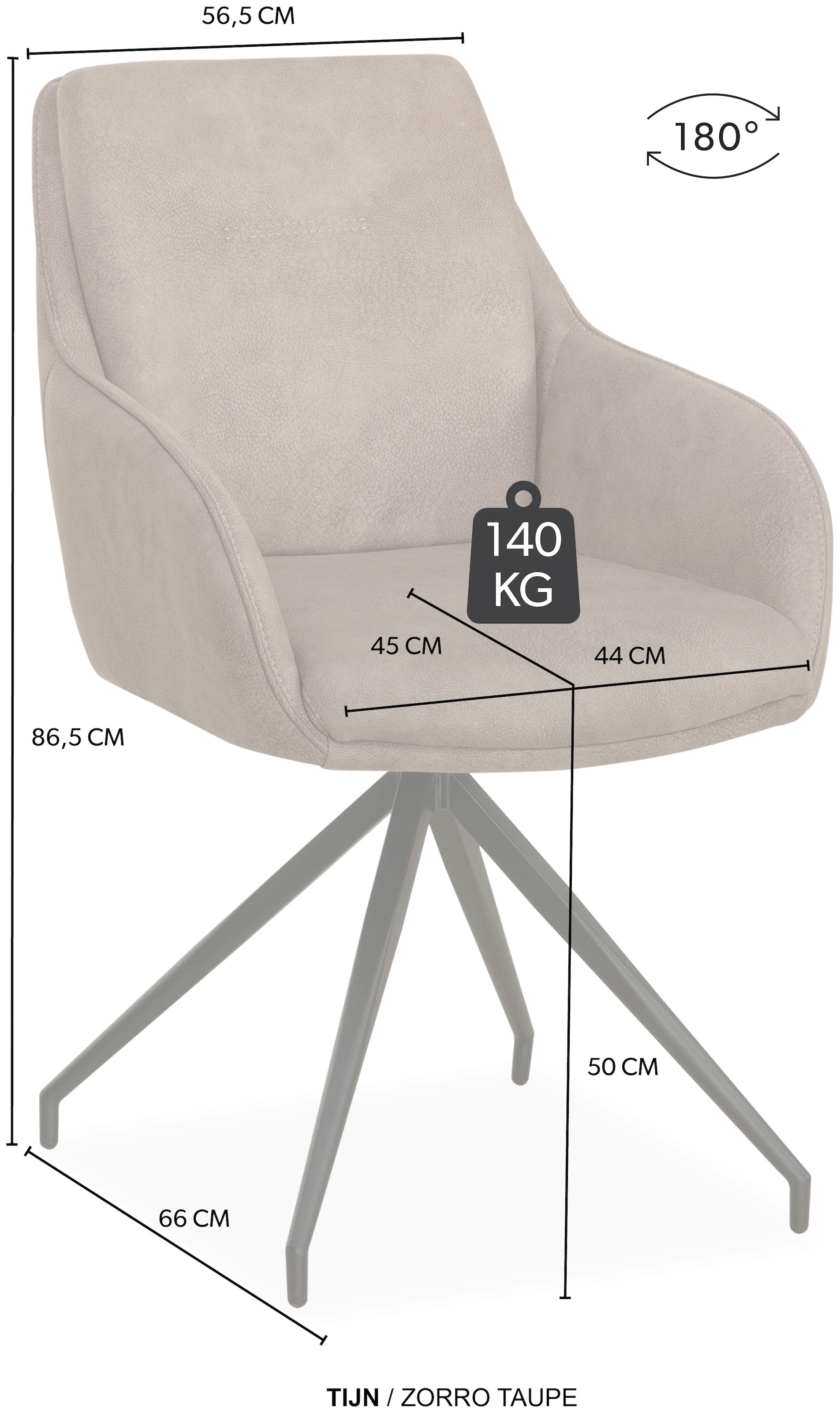 OMG Design Esszimmerstuhl »Tijn«, (Set), 2 St., Stoff, Drehstuhl, Armlehnenstuhl, pflegeleicht