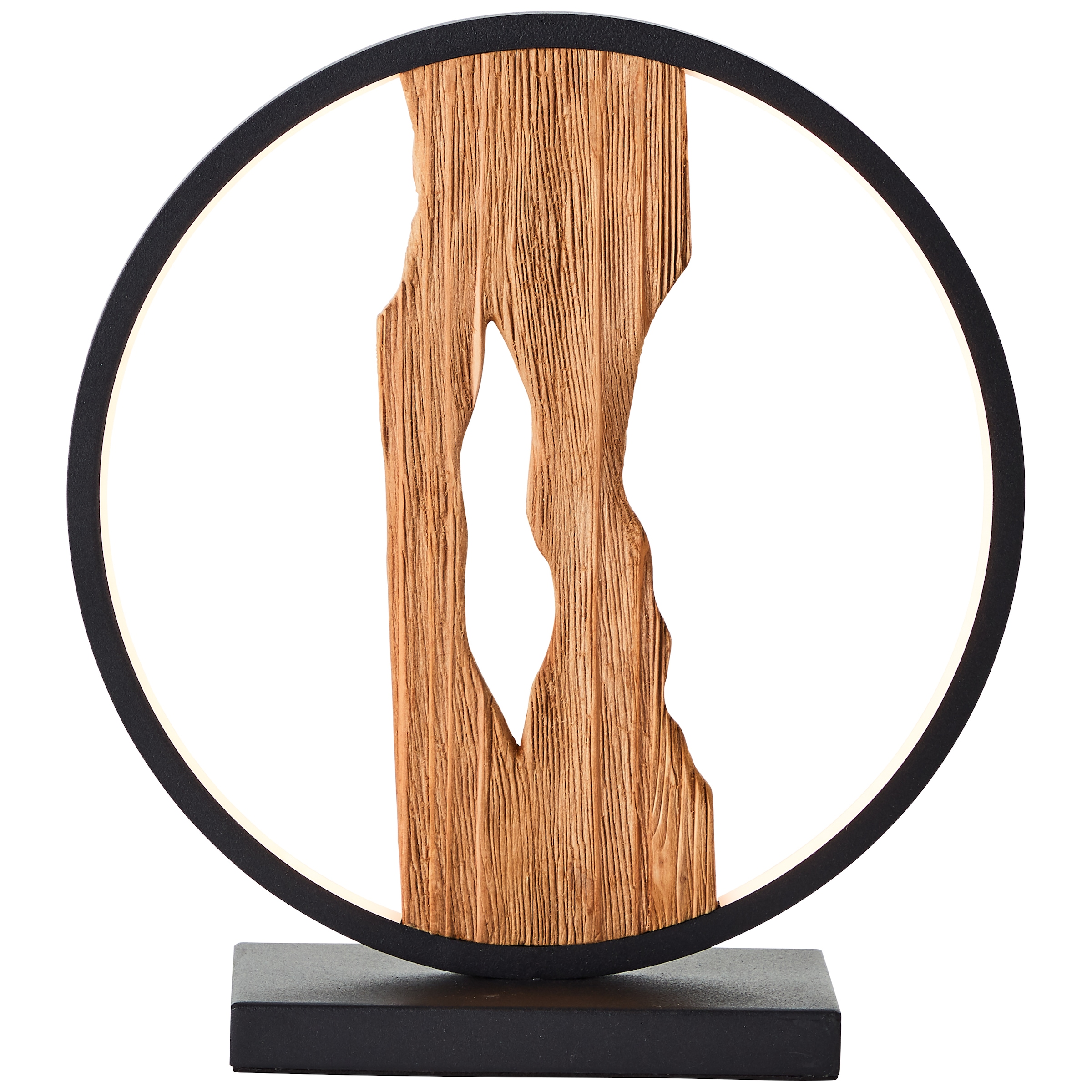 Brilliant LED Tischleuchte »Chaumont«, Höhe 28 cm, 850 lm, Aluminium/Metall/Holz, schwarz/holz