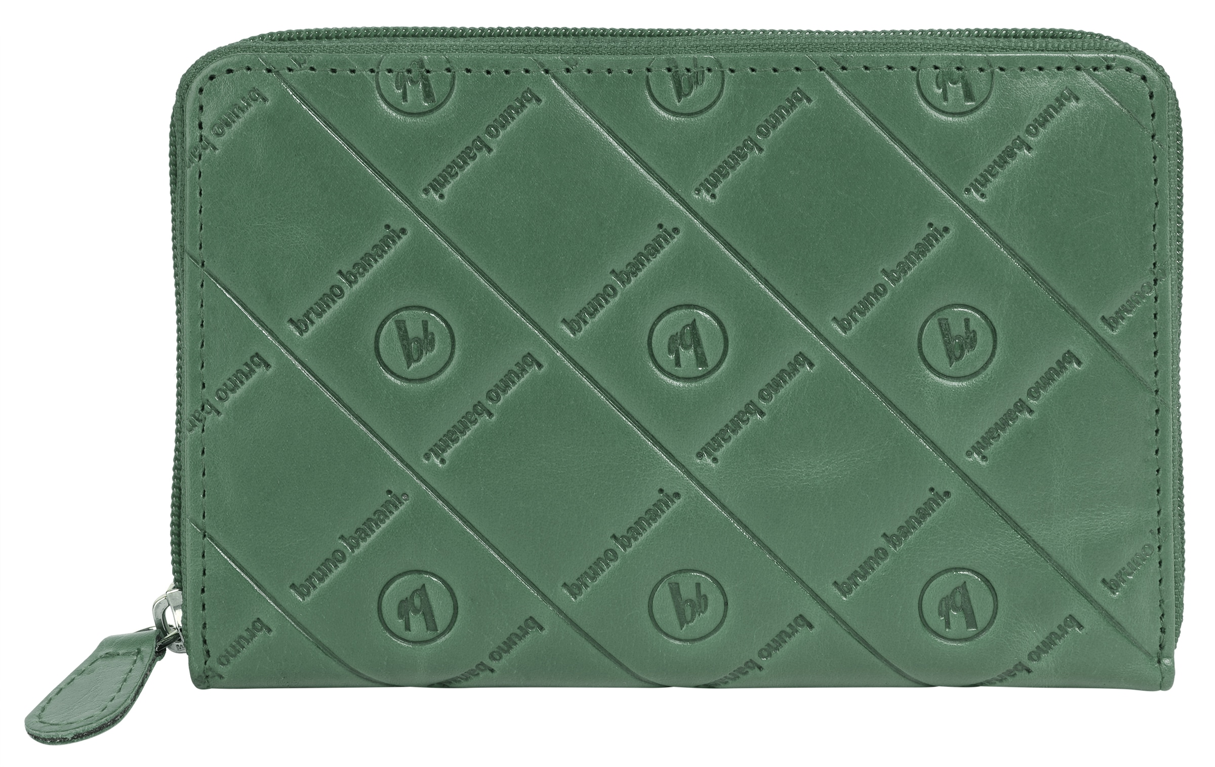Bruno Banani Damen Geldbörse echt Leder in grün