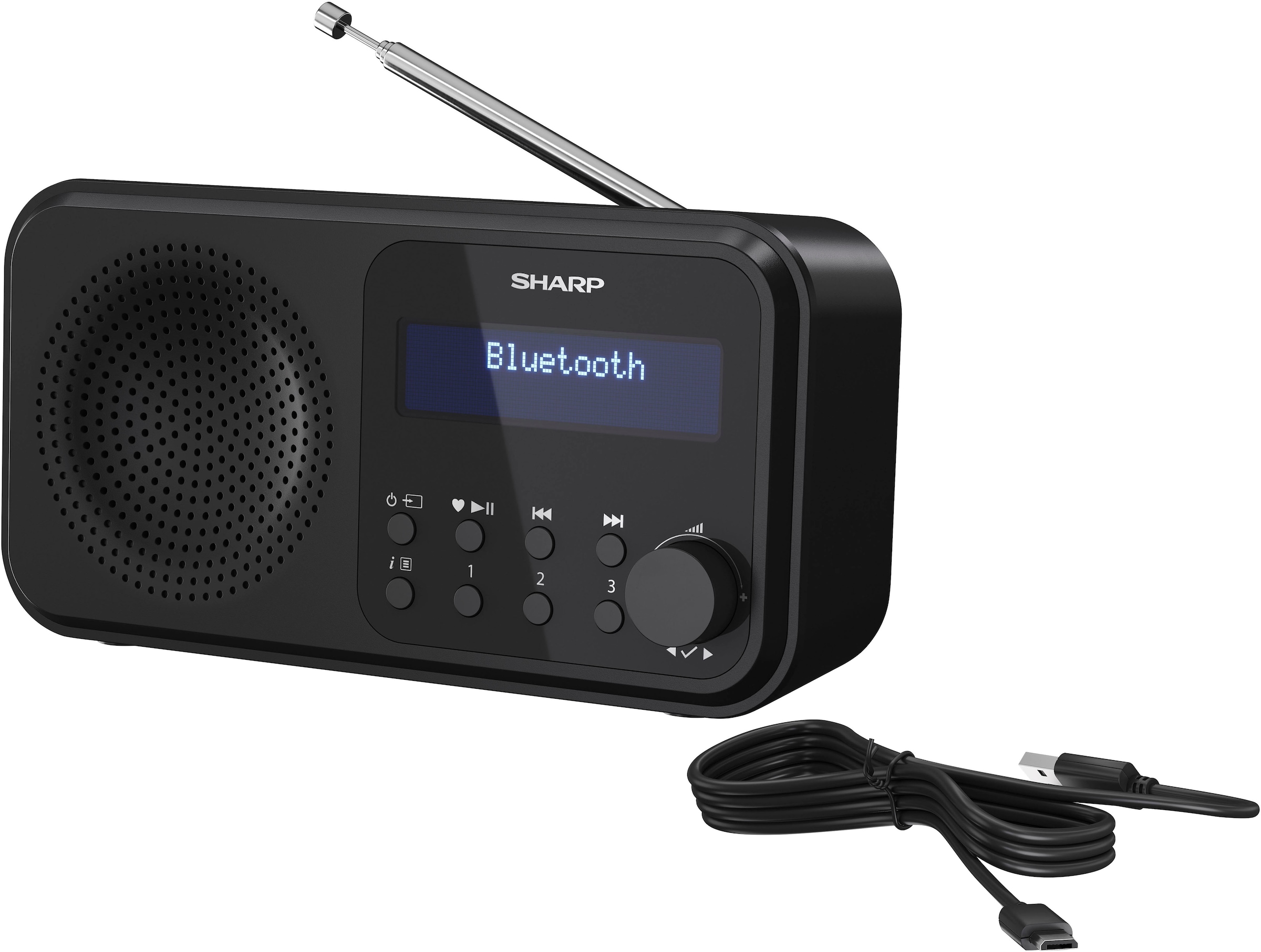 Sharp Radio »DR-P420«, (Bluetooth-A2DP Bluetooth-AVRCP Bluetooth Digitalradio (DAB+)-FM-Tuner mit RDS 2 W)