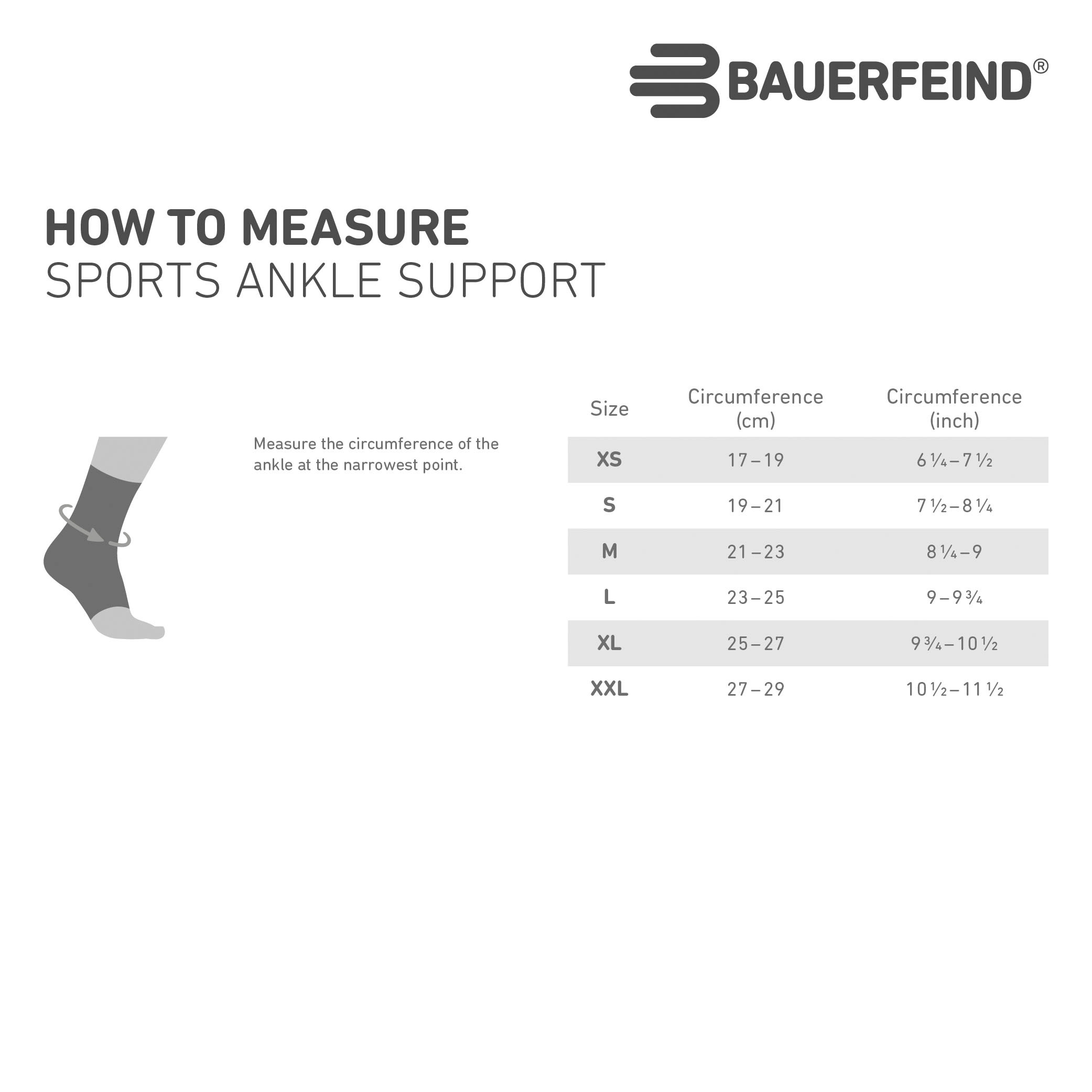 Bauerfeind Fußbandage »Sports Ankle Support«, für den linken Fuß