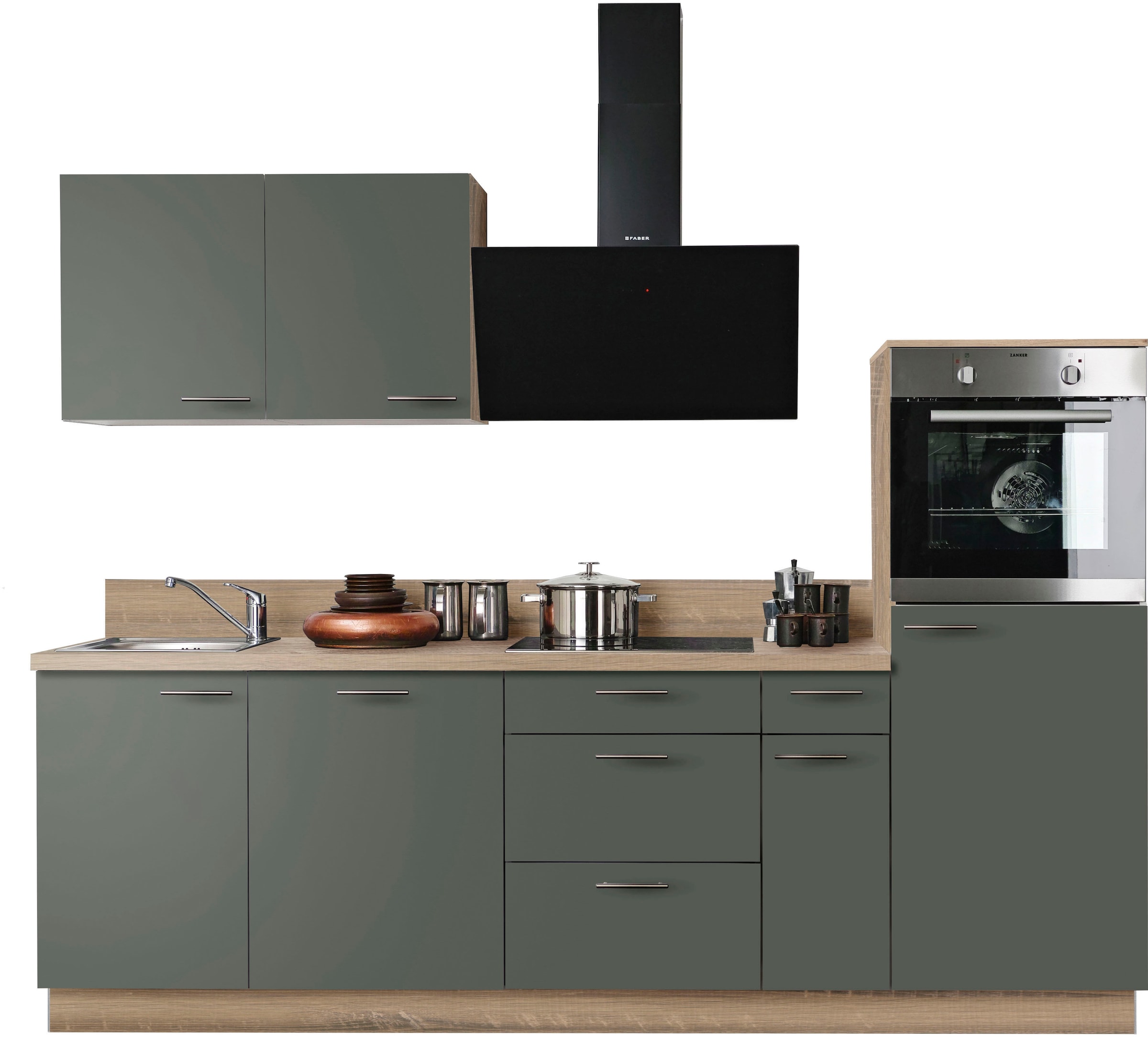 Express Küchen Küche »Scafa«, vormontiert, ohne E-Geräte, Vollauszug,  Soft-Close, Breite 260 cm online bei OTTO