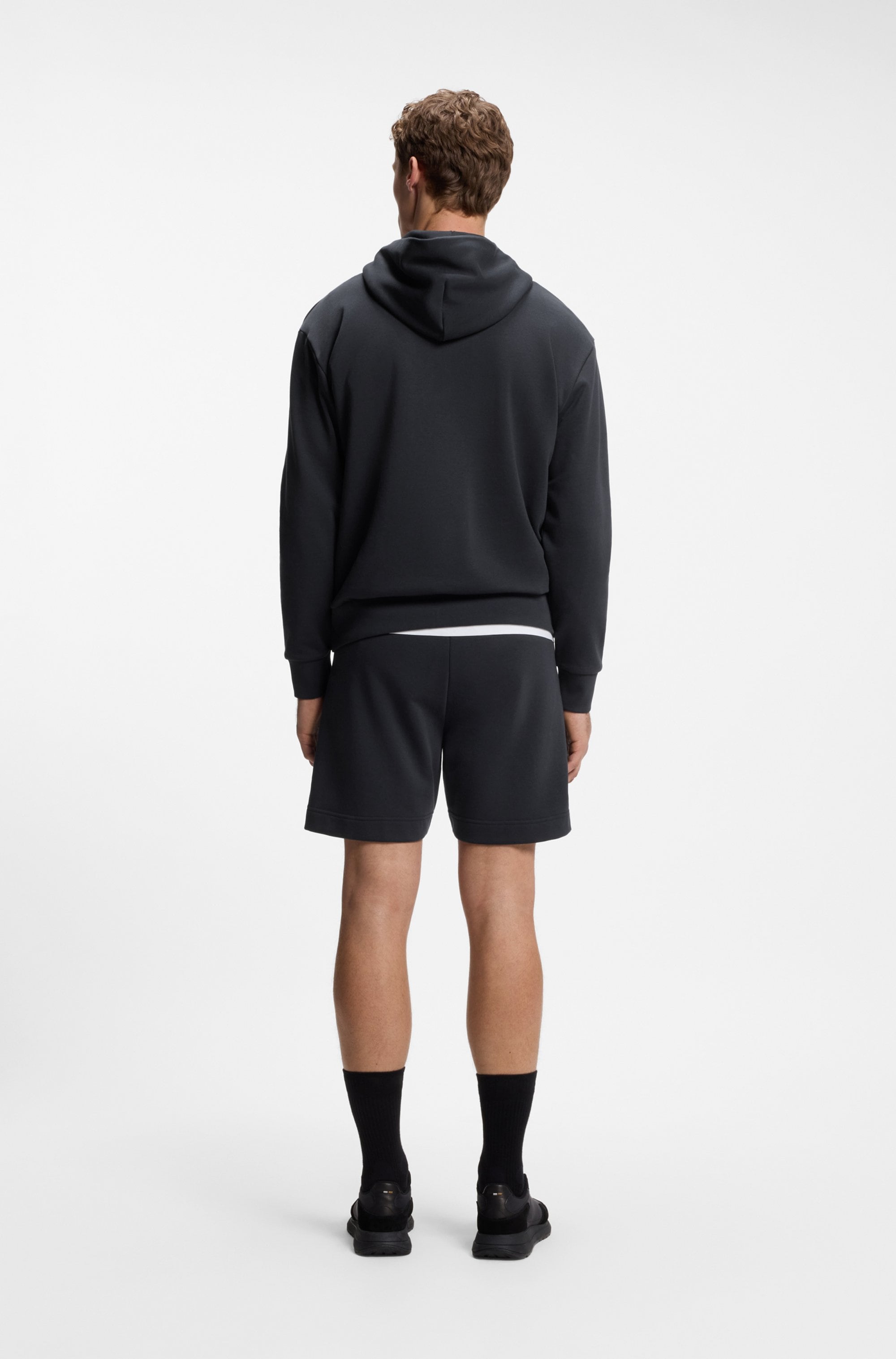 BOSS GREEN Kapuzensweatshirt , Rippbündchen, Relaxed Fit, Baumwollmischung

