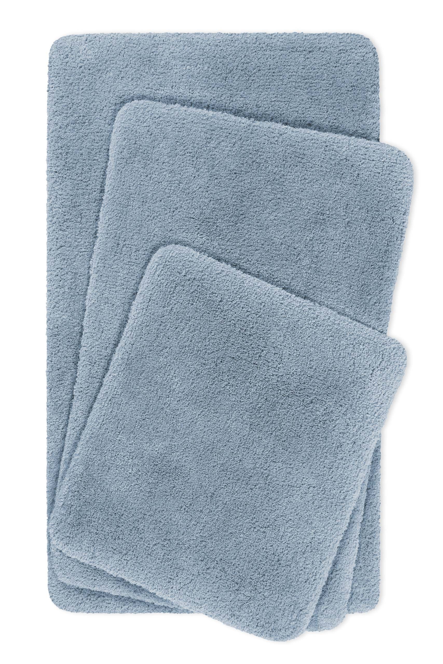 Homie Living Badematte »Porto Azzurro« Höhe 30 mm rutschhemmend beschichtet fußbodenheizungsgeeignet | schnell trocknend Badteppich, uni, rechteckig & rund, waschbar, Badezimmerteppich